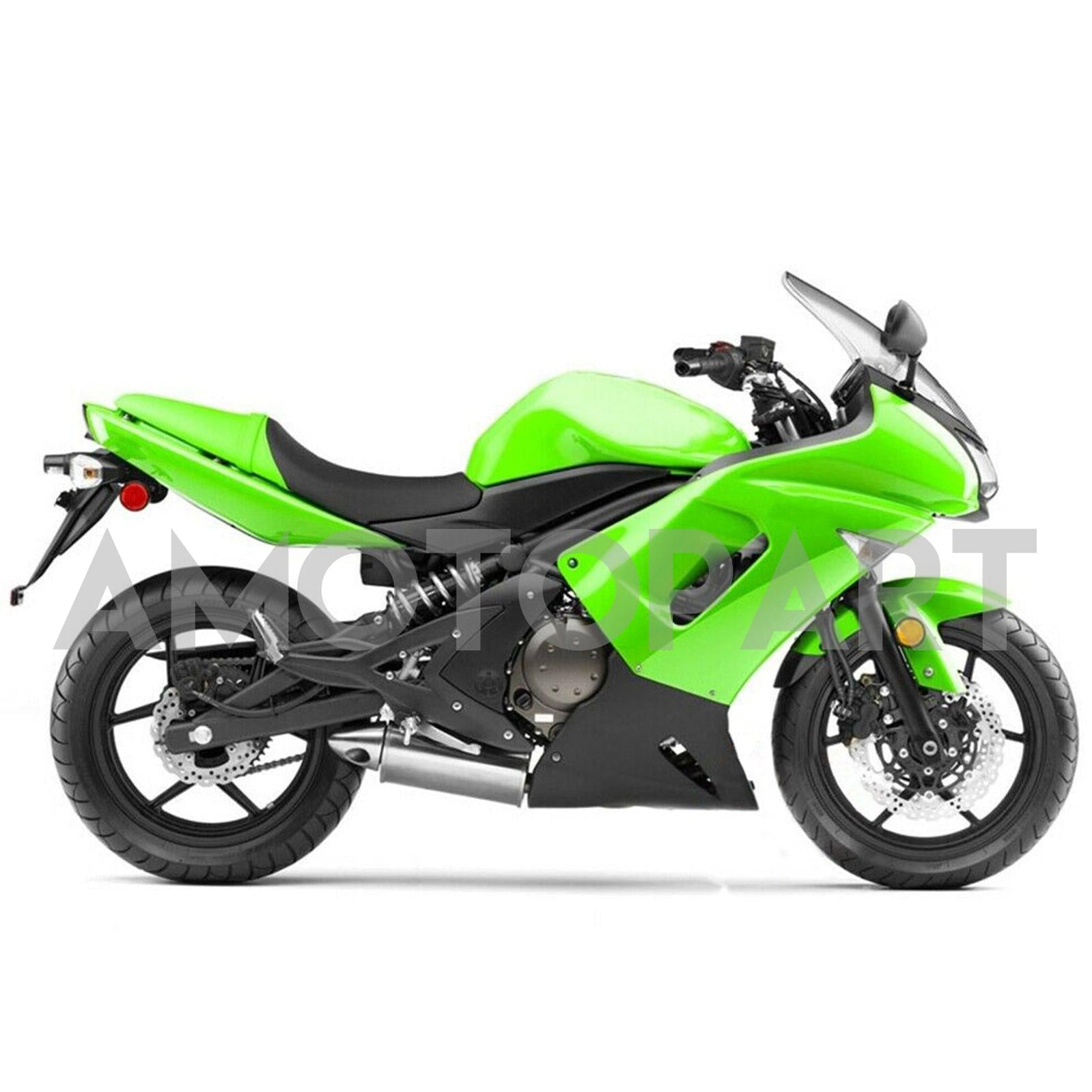 AMOTOTT KAWASAKI 2006-2008 ER6F/NINJA650 GREEN & BLACK Fairing Kit