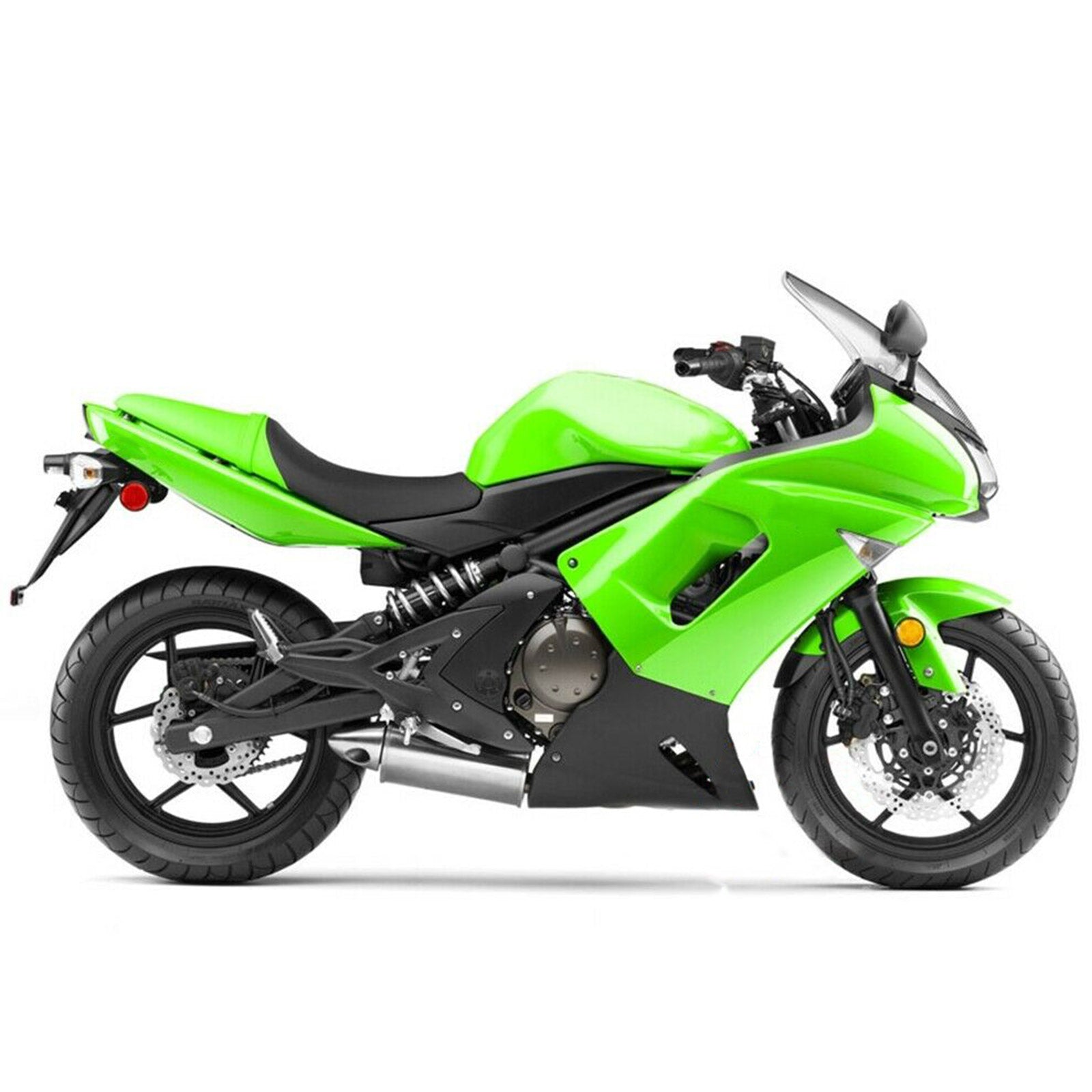 Amotopart Kawasaki 2006-2008 ER6F/Ninja650 Kit de carenado verde y negro