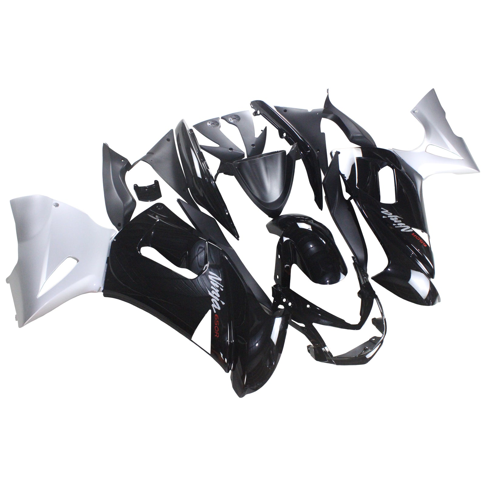 Amotopart Kawasaki 2006-2008 ER6F/Ninja650 Black Fairing Kit