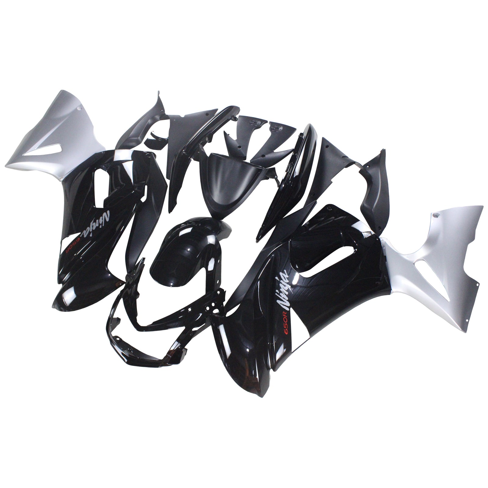 Amotopart Kawasaki 2006-2008 ER6F/Ninja650 Black Fairing Kit