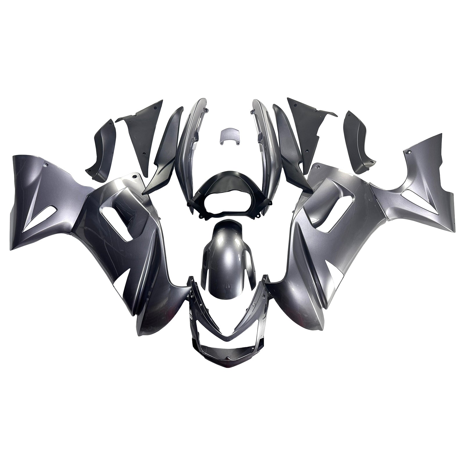 Amotopart Kawasaki 2006-2008 ER6F/Ninja650 Sliver Gray Fairing Kit