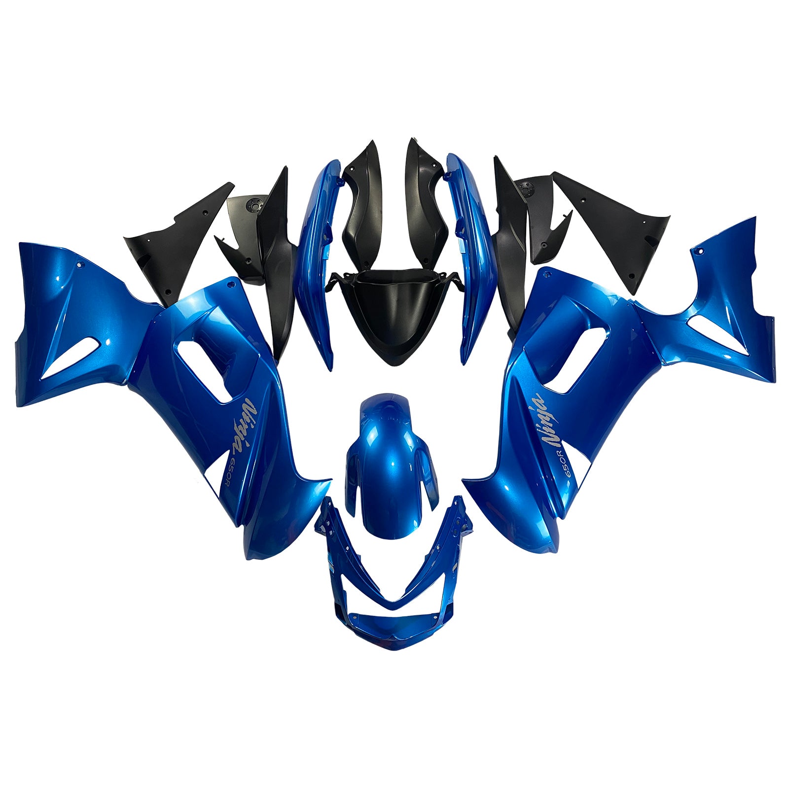 Amotopart Kawasaki 2006-2008 ER6F/Ninja650 Blue Fairing Kit