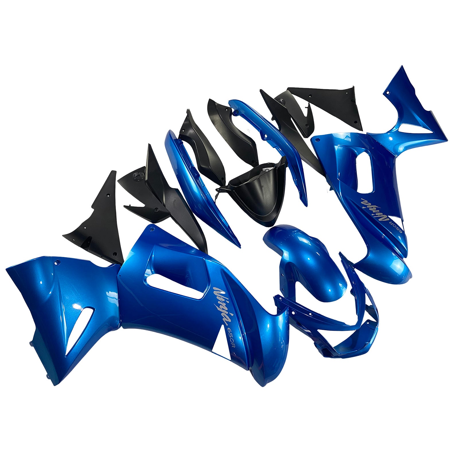 Amotopart Kawasaki 2006-2008 ER6F/Ninja650 Blue Fairing Kit