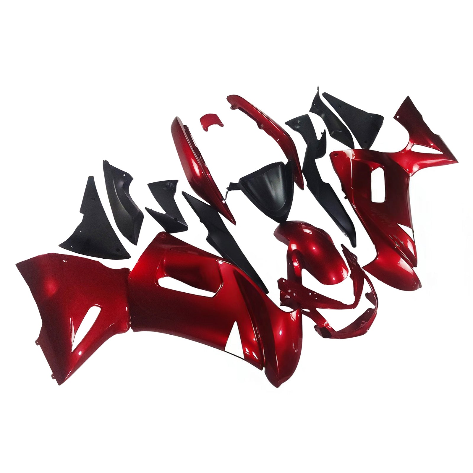 Amotopart Kawasaki 2006-2008 ER6F/Ninja650 Red Fairing Kit