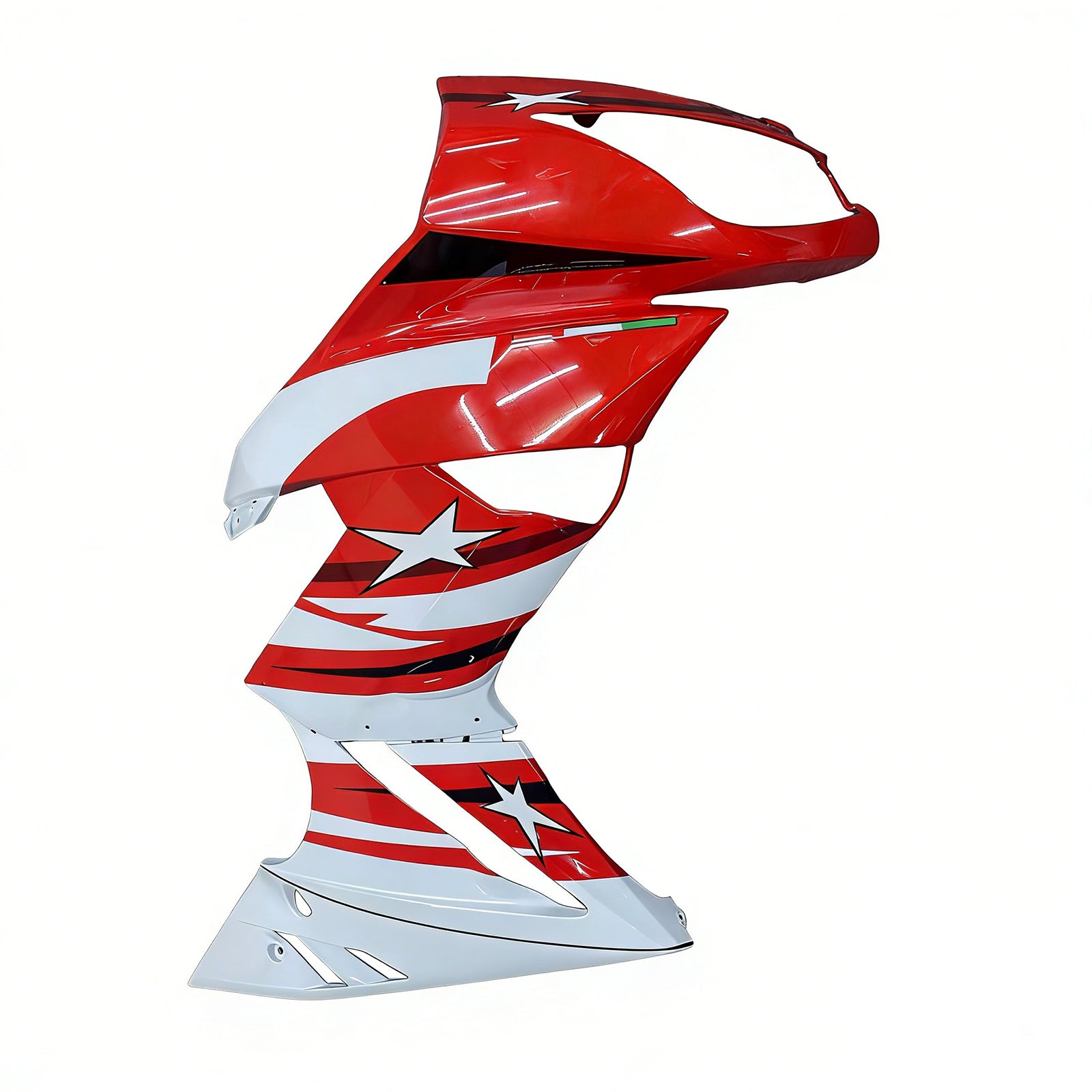 Amotopart 2009-2011 Kawasaki Ninja650 EX650 Rot Schwarz & White Star Verkleidungssatz