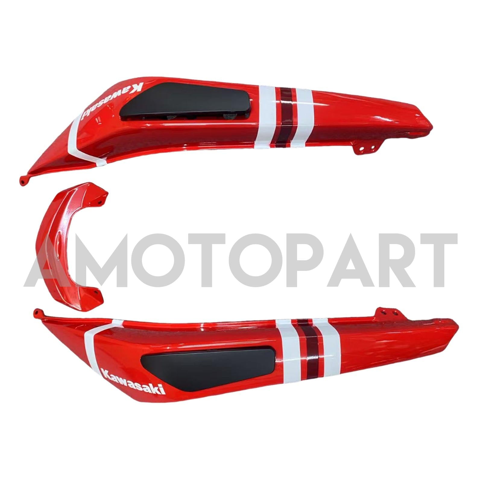 Amotopart 2009-2011 Kawasaki Ninja650 EX650 Red Black & White Star Fairing Kit