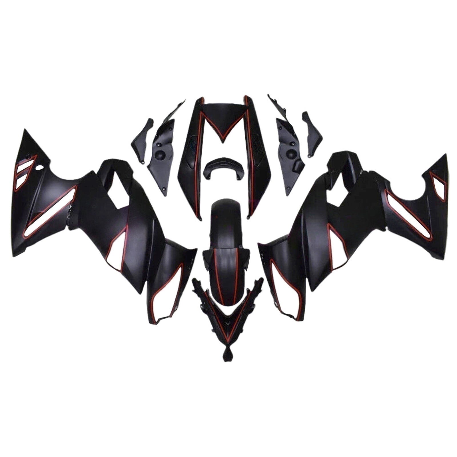 Amotopart 09-11 Kawasaki Ninja650 EX650 Matte Black  Fairing Kit