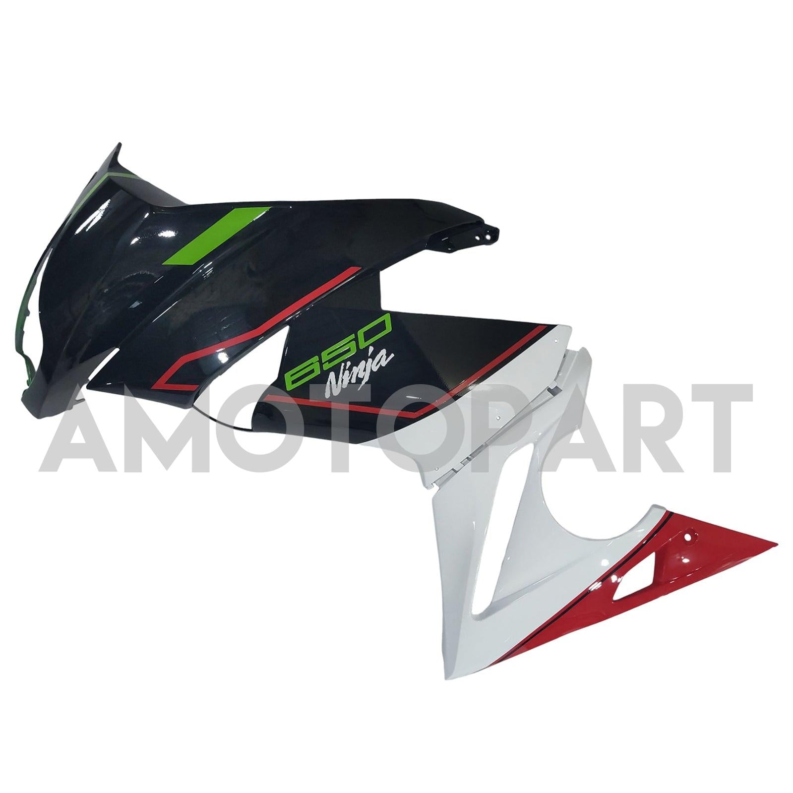 Amotopart 2009-2011 Kawasaki Ninja650 EX650 Black White Green Red Fairing Kit