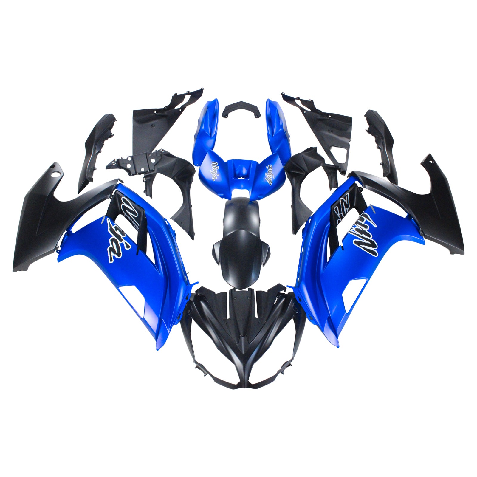 Amotopart 2012-2016 Kawasaki Ninja 650 Blue Black Fairing Kir