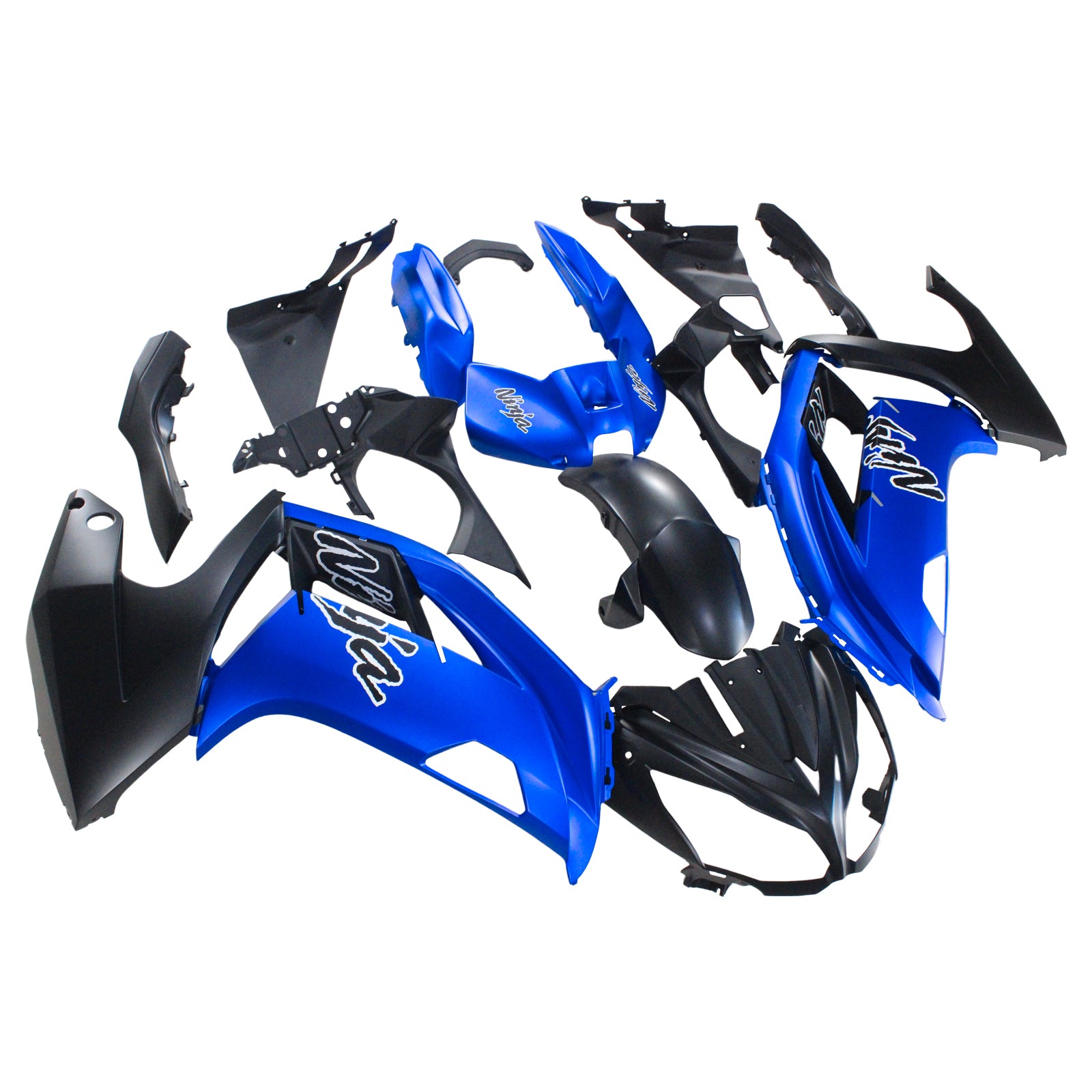 Amotopart 2012-2016 Kawasaki Ninja 650 Blue Black Fairing Kir