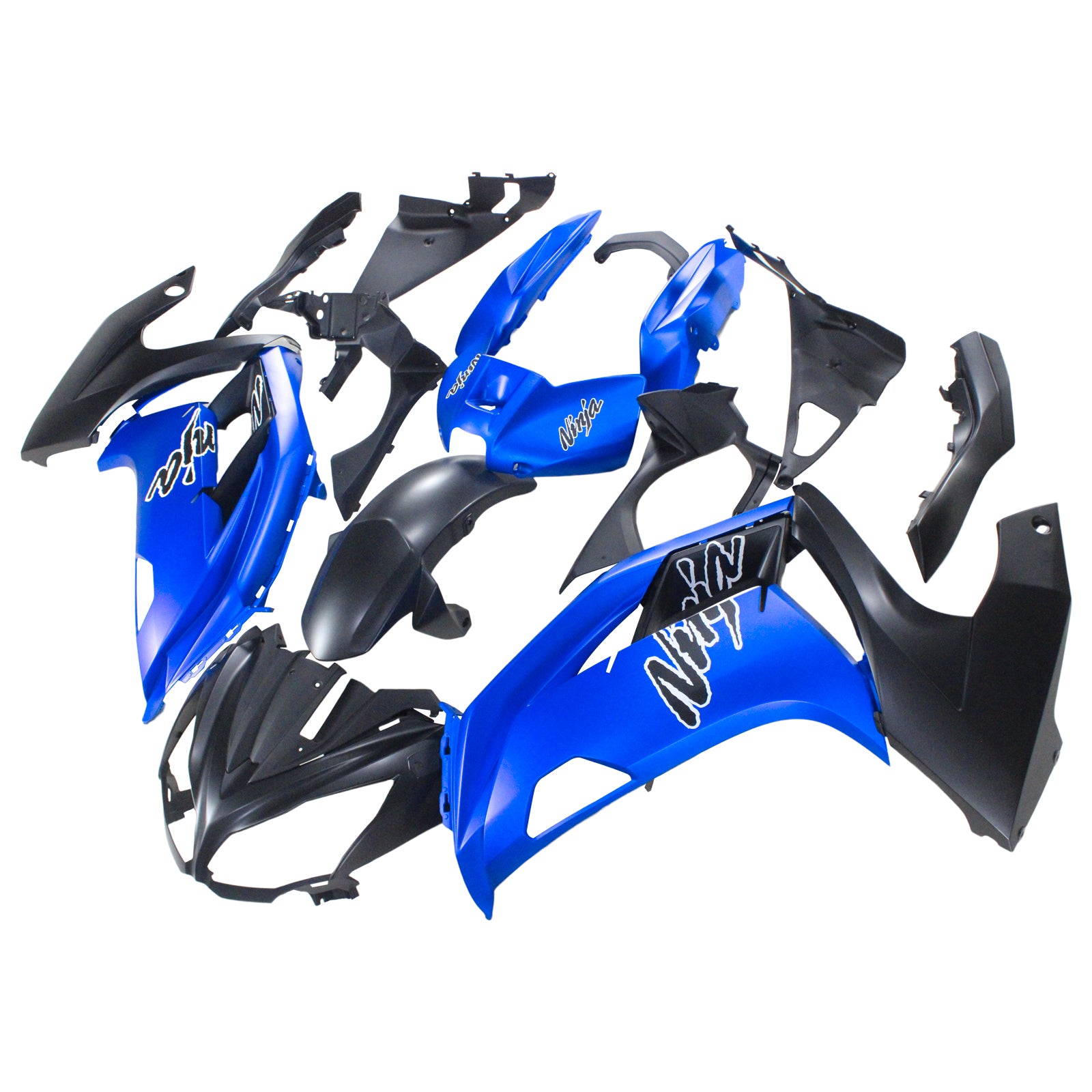 Amotopart 2012-2016 Kawasaki Ninja 650 Blue Black Fairing Kir