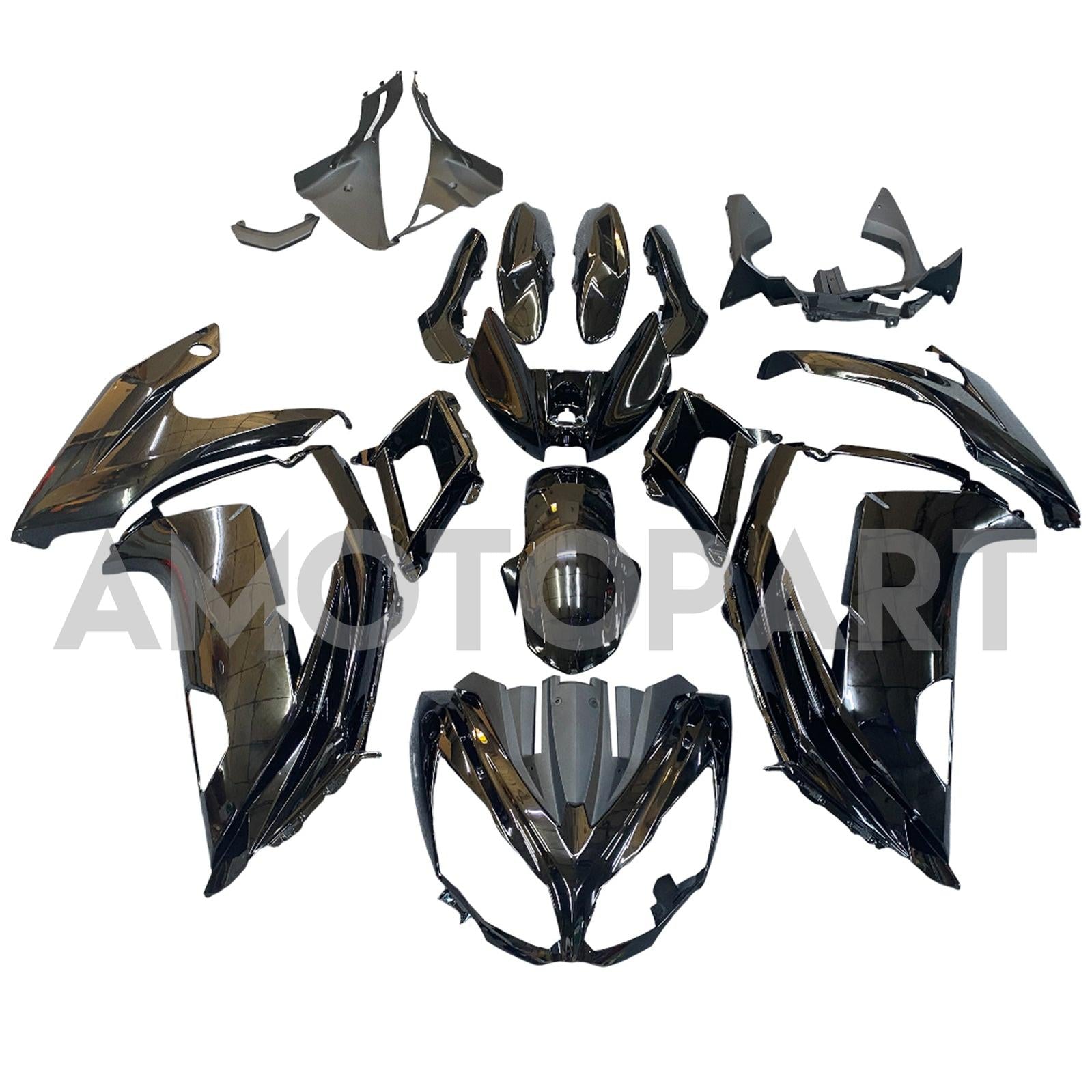 Amotopart 2012-2016 Kawasaki Ninja 650 Black Fairing Kit