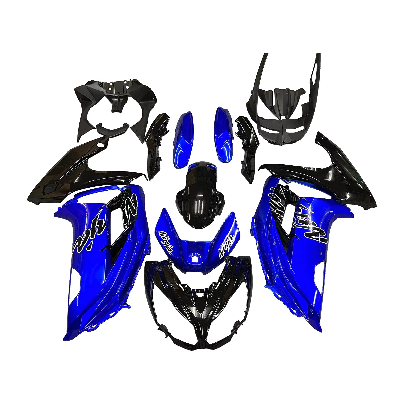 Amotopart 2012-2016 Kawasaki Ninja 650 Kit de carenado azul oscuro