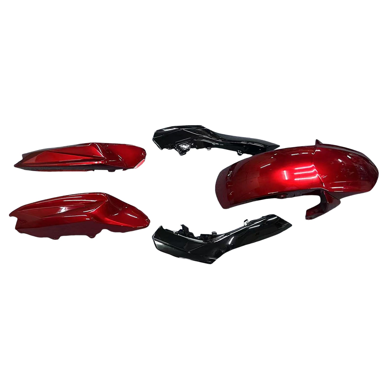 Amotopart 2012-2016 Kawasaki Ninja 650 Bright Red Black Fairing Kit