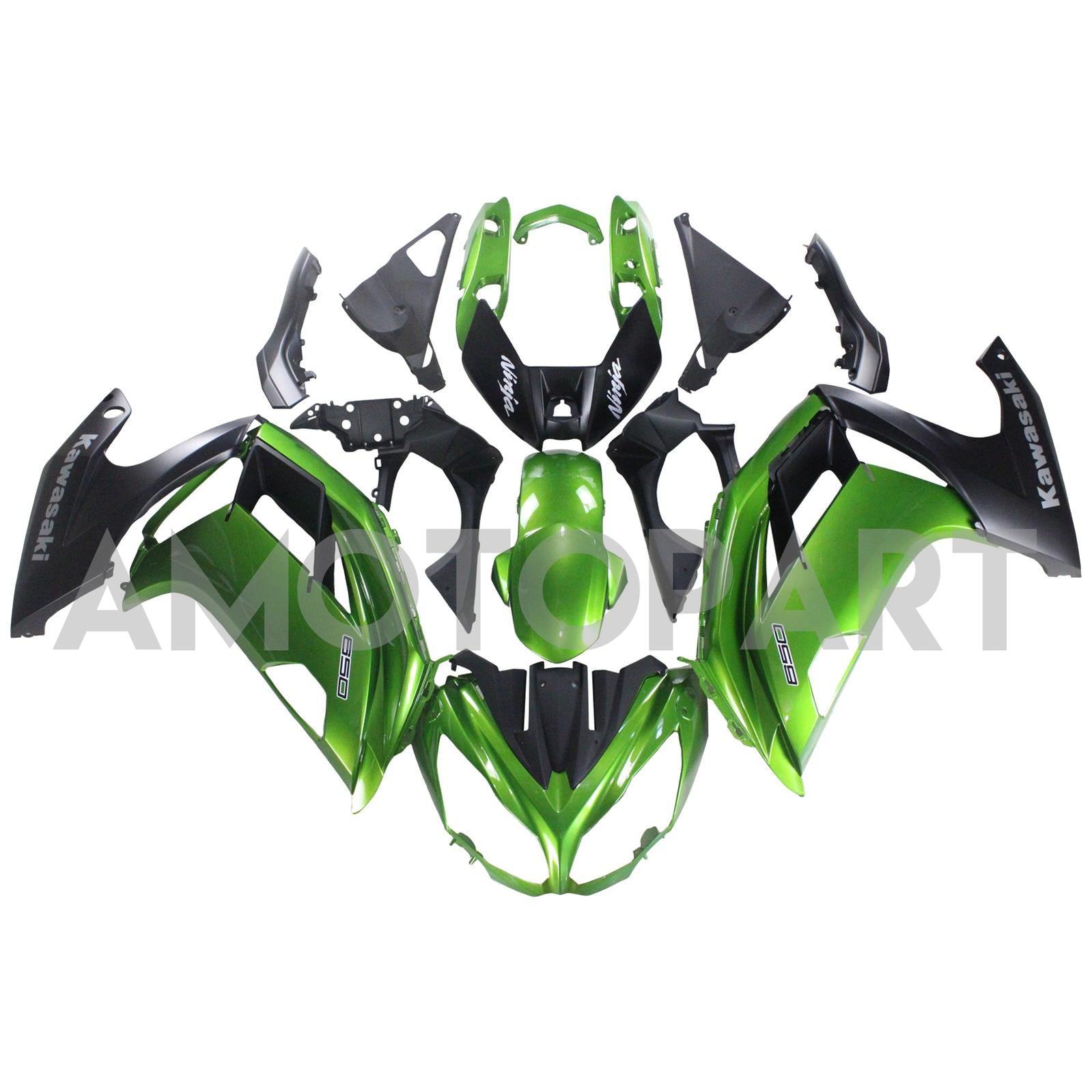 Amotopart 2012-2016 Kawasaki Ninja 650 Green Style2 Fairing Kit