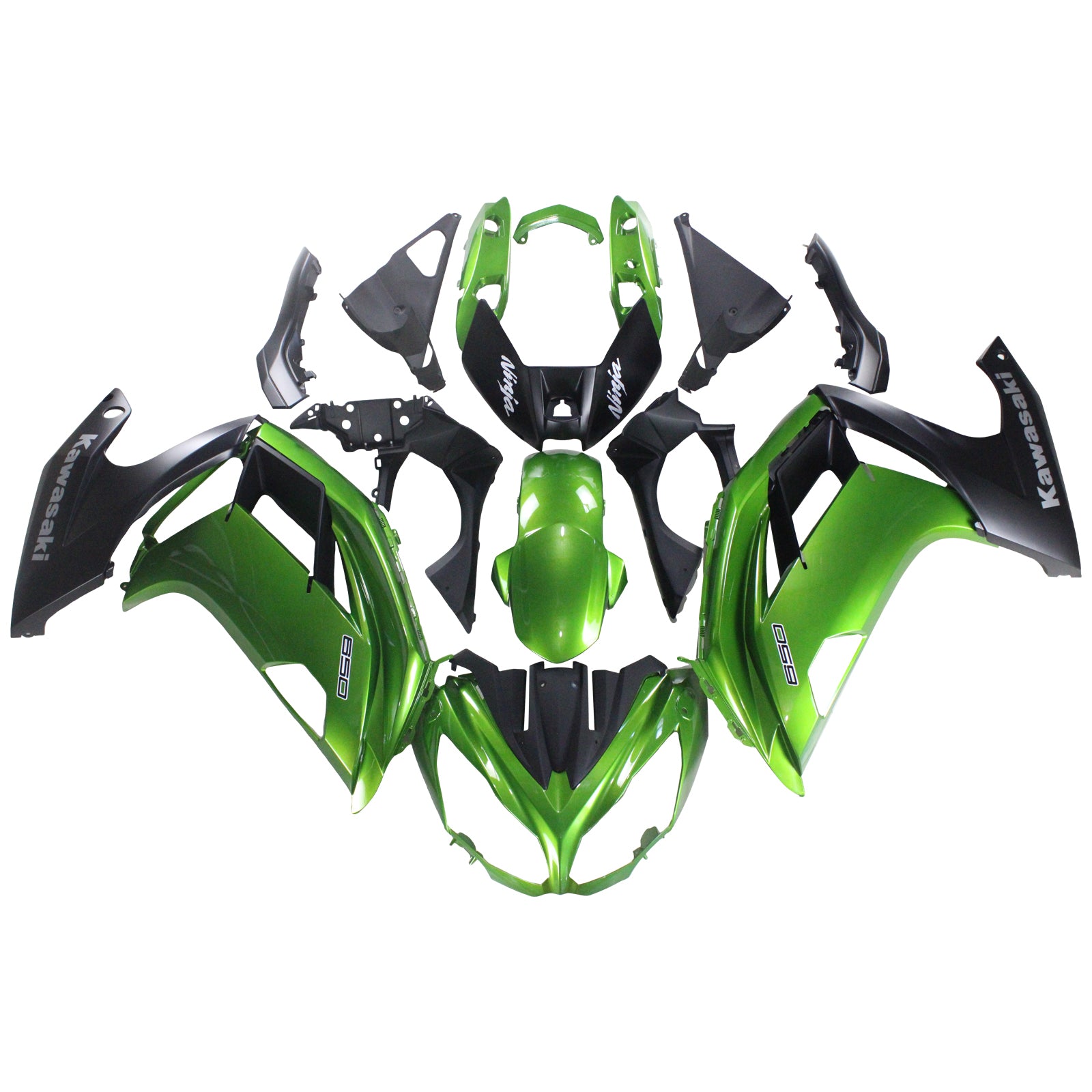 Amotopart 2012-2016 Kawasaki Ninja 650 Green Style2 Fairing Kit