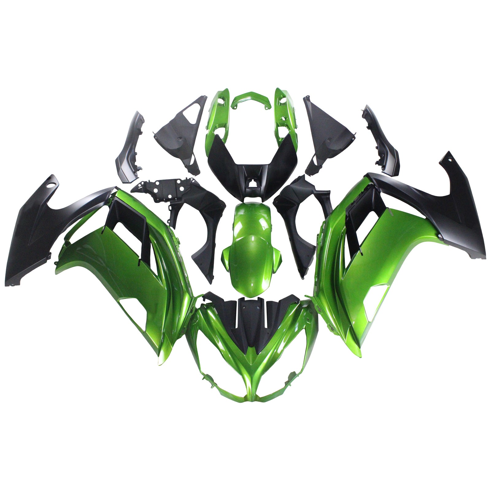 Amotopart 2012-2016 Kawasaki Ninja 650 Green Style2 Fairing Kit