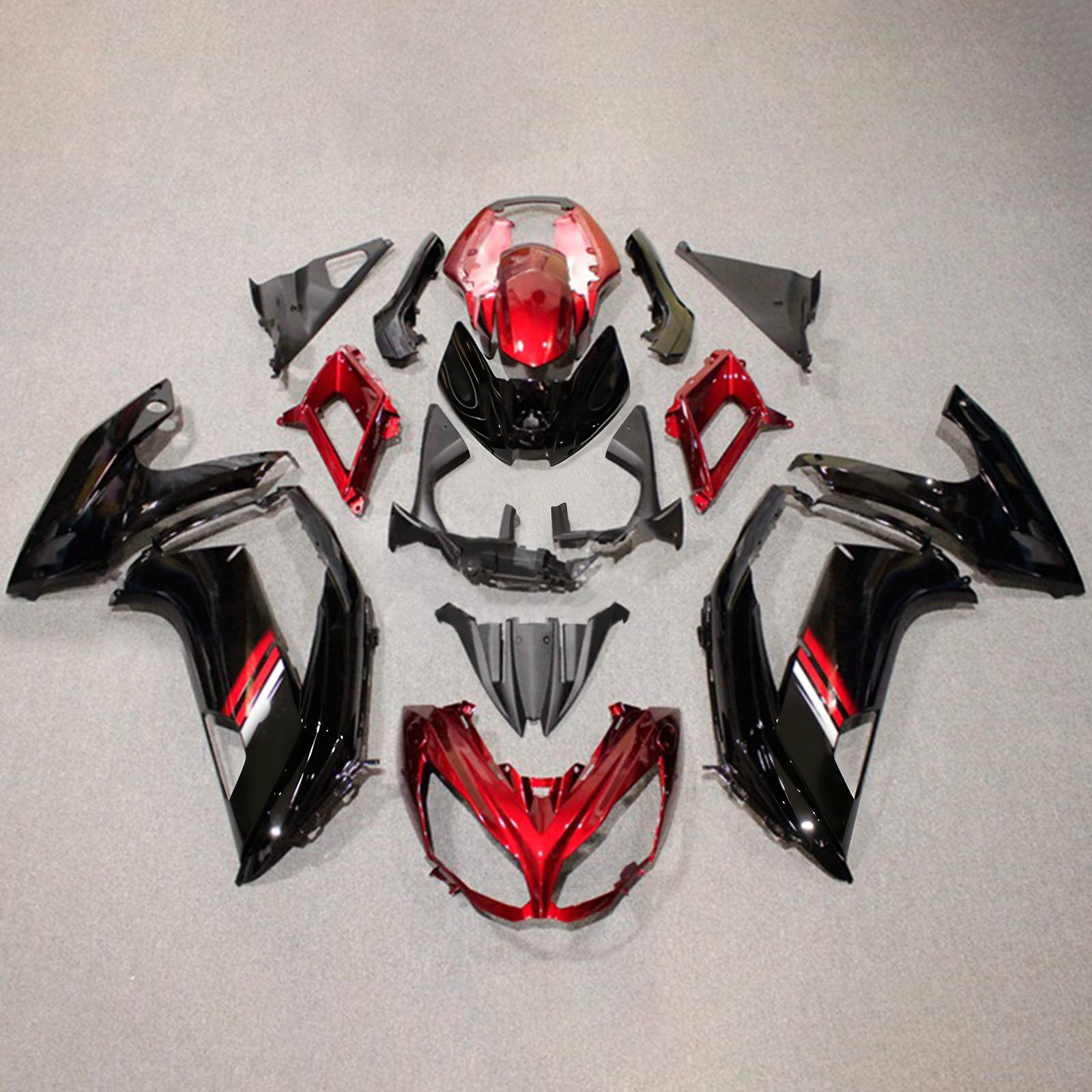 Amotopart 2012-2016 Kawasaki ER6F/Ninja650 Black Fairing Kit
