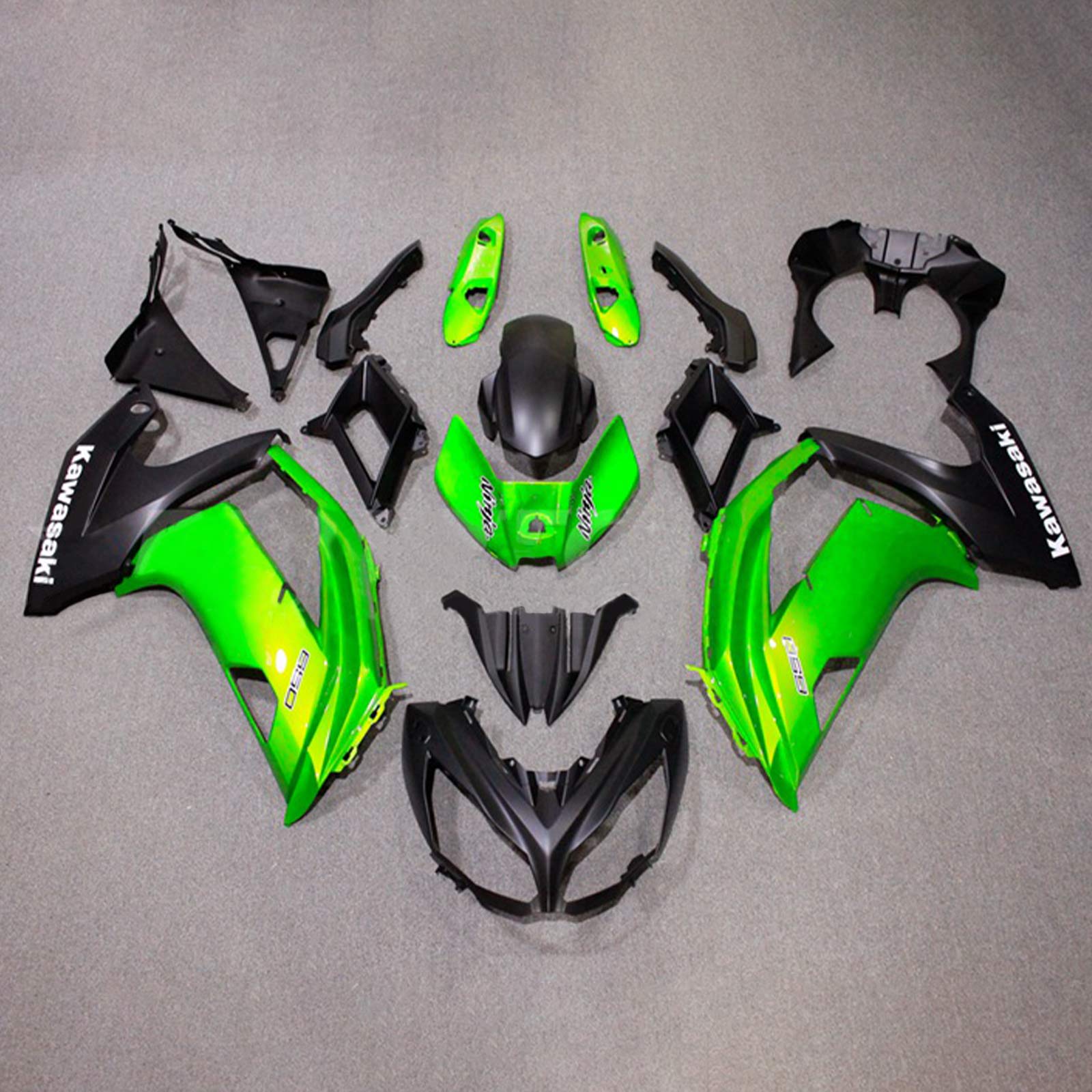 Amotopart 2012-2016 Kawasaki Ninja 650 Green Style3 Fairing Kit