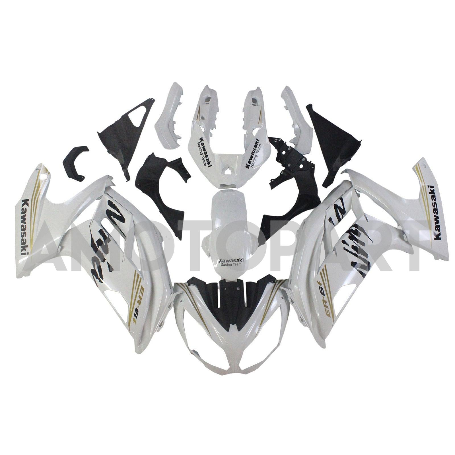 Amotopart 2012-2016 Kawasaki Ninja 650 White Fairing Kit