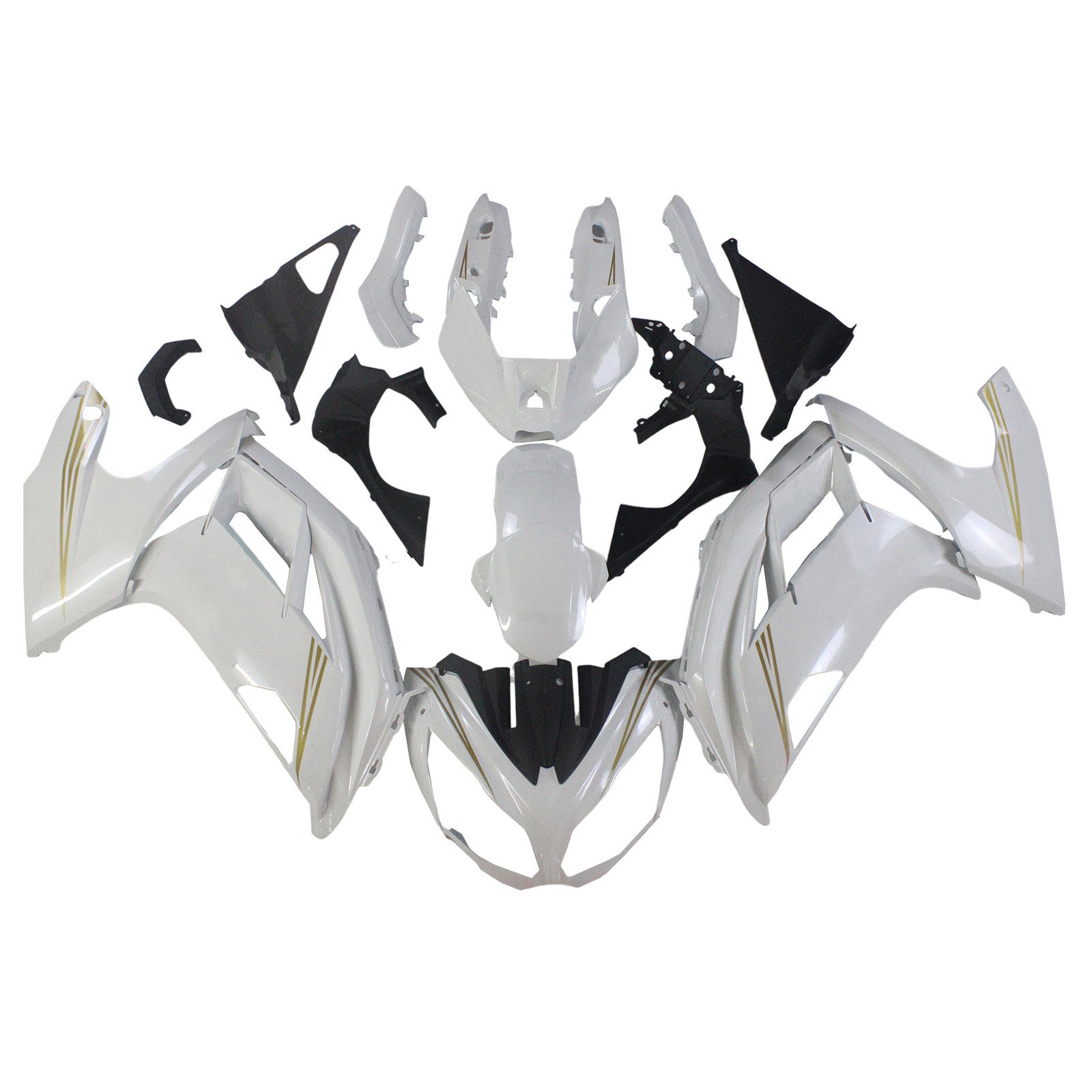 Amotopart 2012-2016 Kawasaki Ninja 650 White Fairing Kit