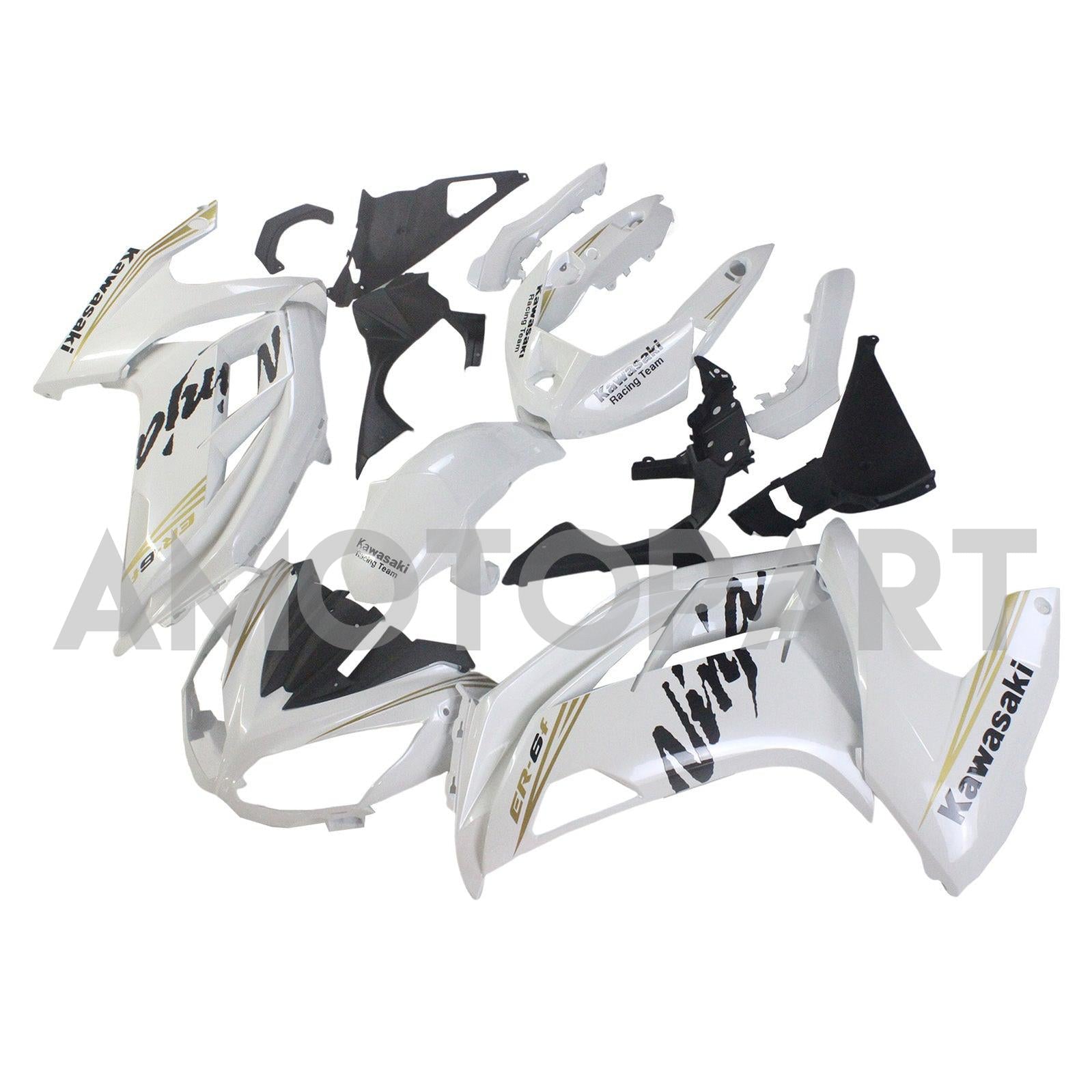 Amotopart 2012-2016 Kawasaki Ninja 650 Weißverkleidungskit