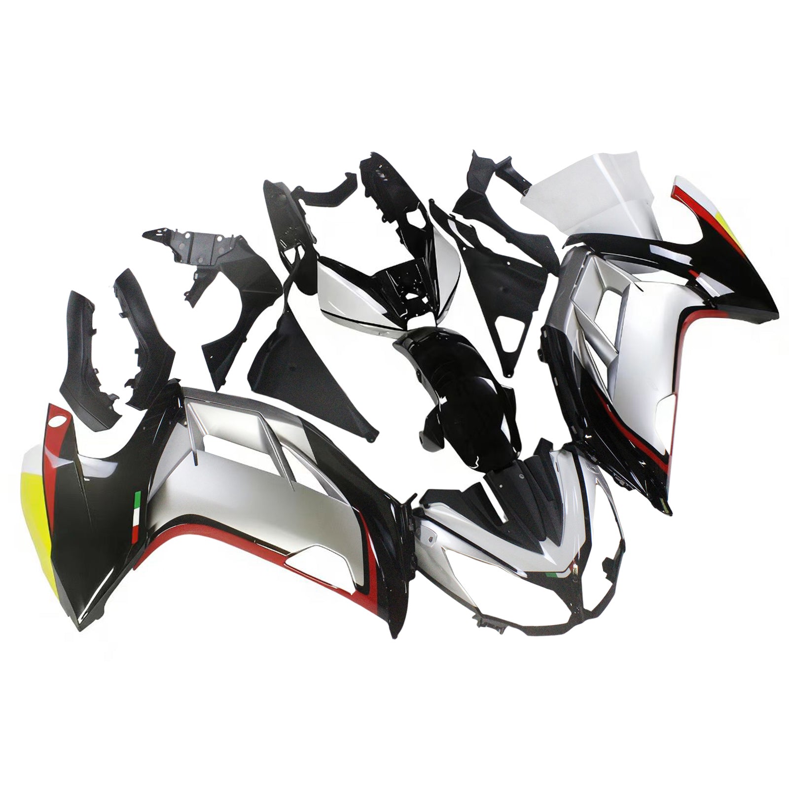 Amotopart 2012-2016 Kawasaki NInja 650 Sliver Black Multi Color Fairing Kit