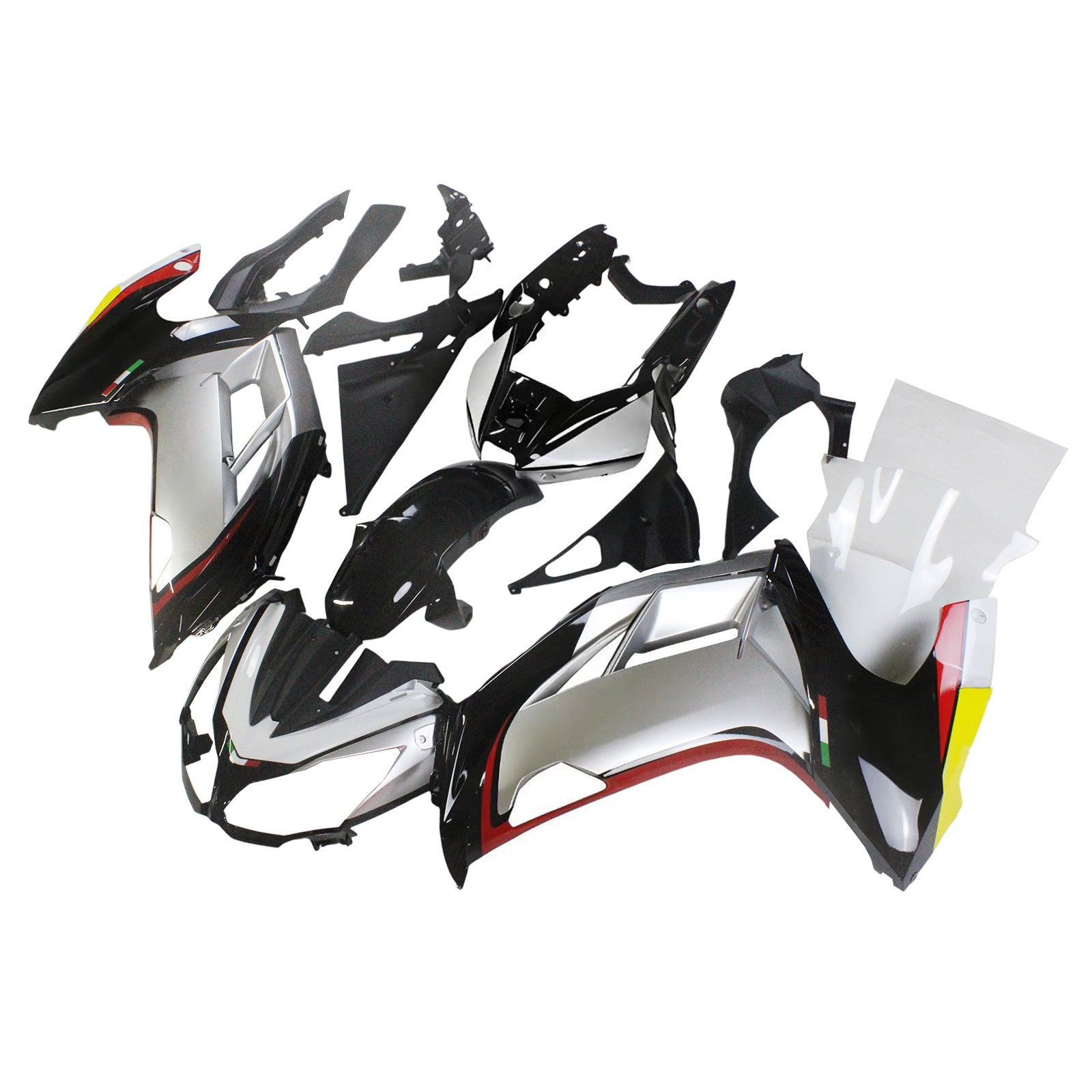 Amotopart 2012-2016 Kawasaki NInja 650 Sliver Black Multi Color Fairing Kit