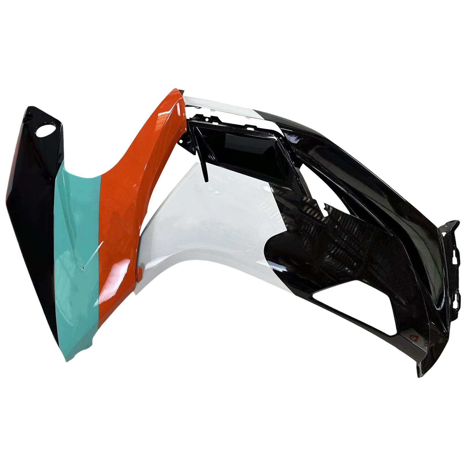 Amotopart 2012-2016 Kawasaki Ninja 650 Black White Orange Fairing Kit