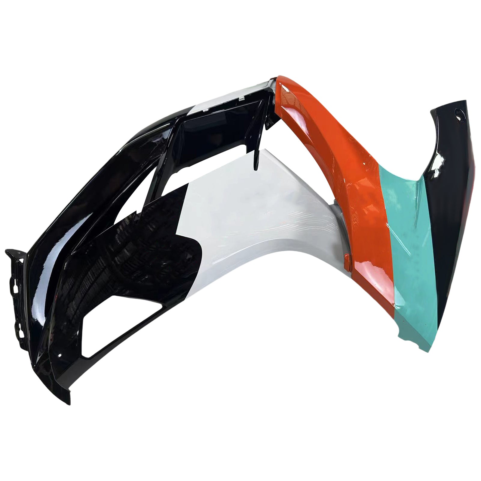 Amotopart 2012-2016 Kawasaki Ninja 650 Black White Orange Fairing Kit