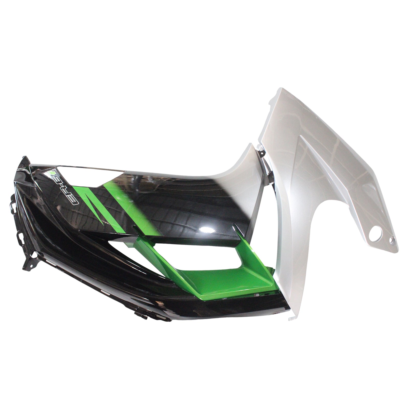 Amotopart 2012-2016 Kawasaki Ninja 650 Green Black Sliver Fairing Kit