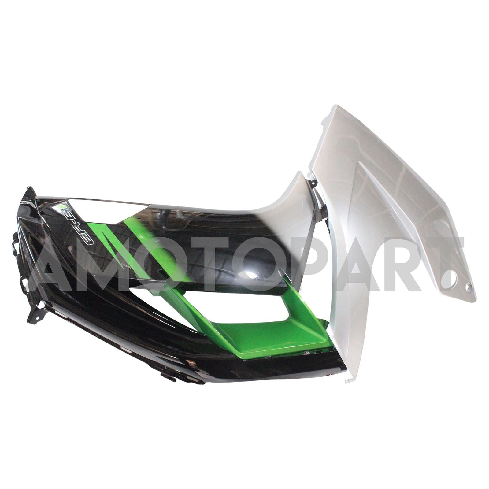 Amotopart 2012-2016 Kawasaki Ninja 650 Green Black Sliver Fairing Kit