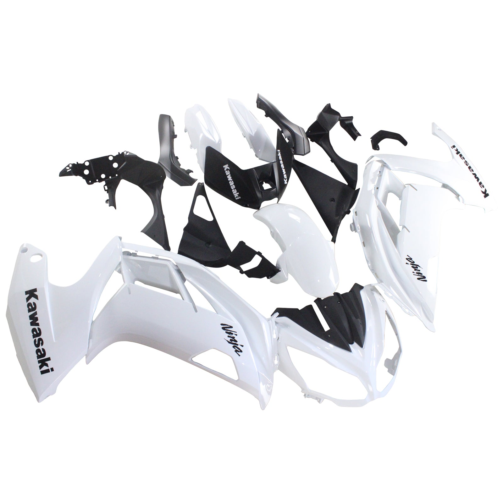 Amotopart 2012-2016 Kawasaki Ninja 650 White Color Fairing Kit