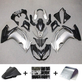 Amotopart 2012-2016 Kawasaki Ninja 650 Silver&Black Fairing Kit