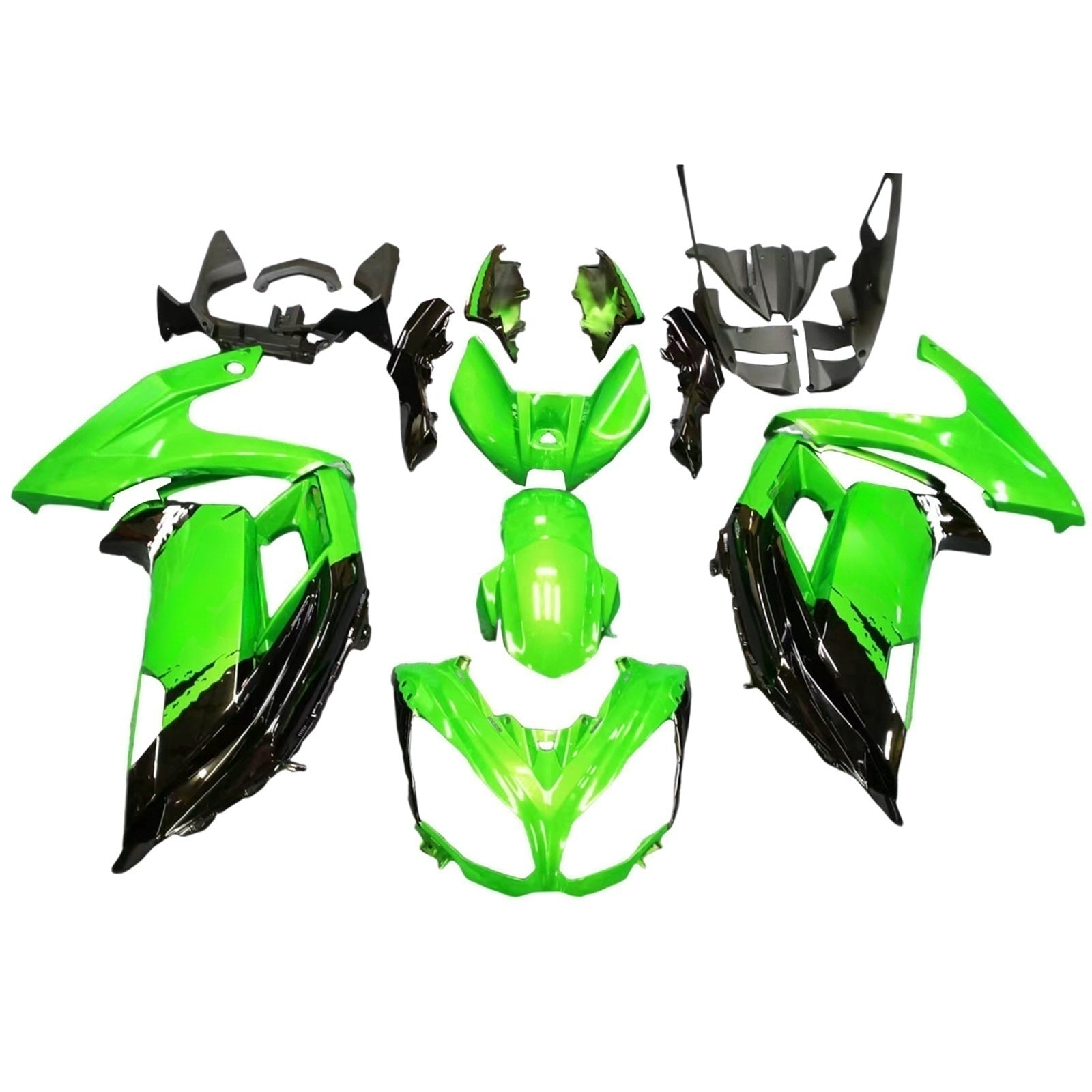 Amotopart 2012-2016 Kawasaki ER6F/Ninja650 Green&Black Fairing Kit