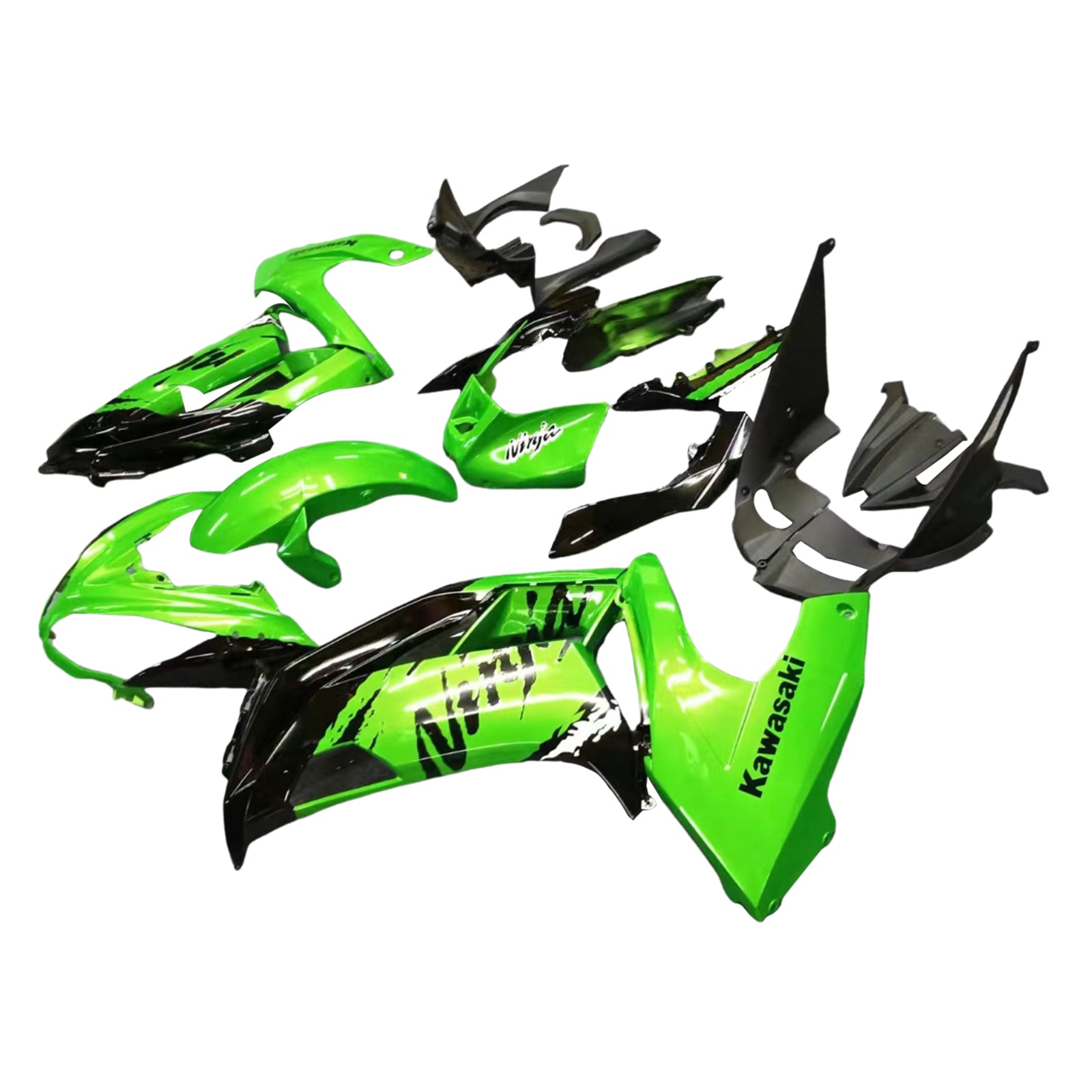 Amotopart 2012-2016 Kawasaki ER6F/Ninja650 Green&Black Fairing Kit