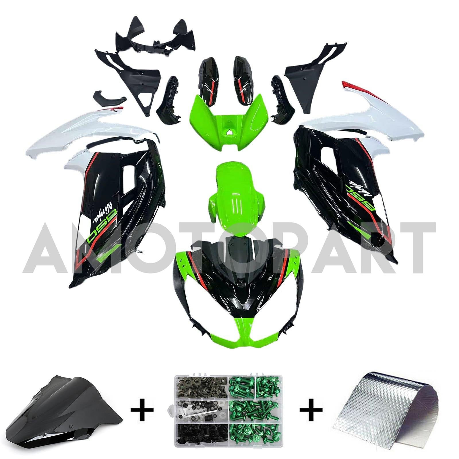 AMOTOPT 2012-2016 KAWASAKI ER6F/NINJA650 KIT BLACH BLANCA BLANCE