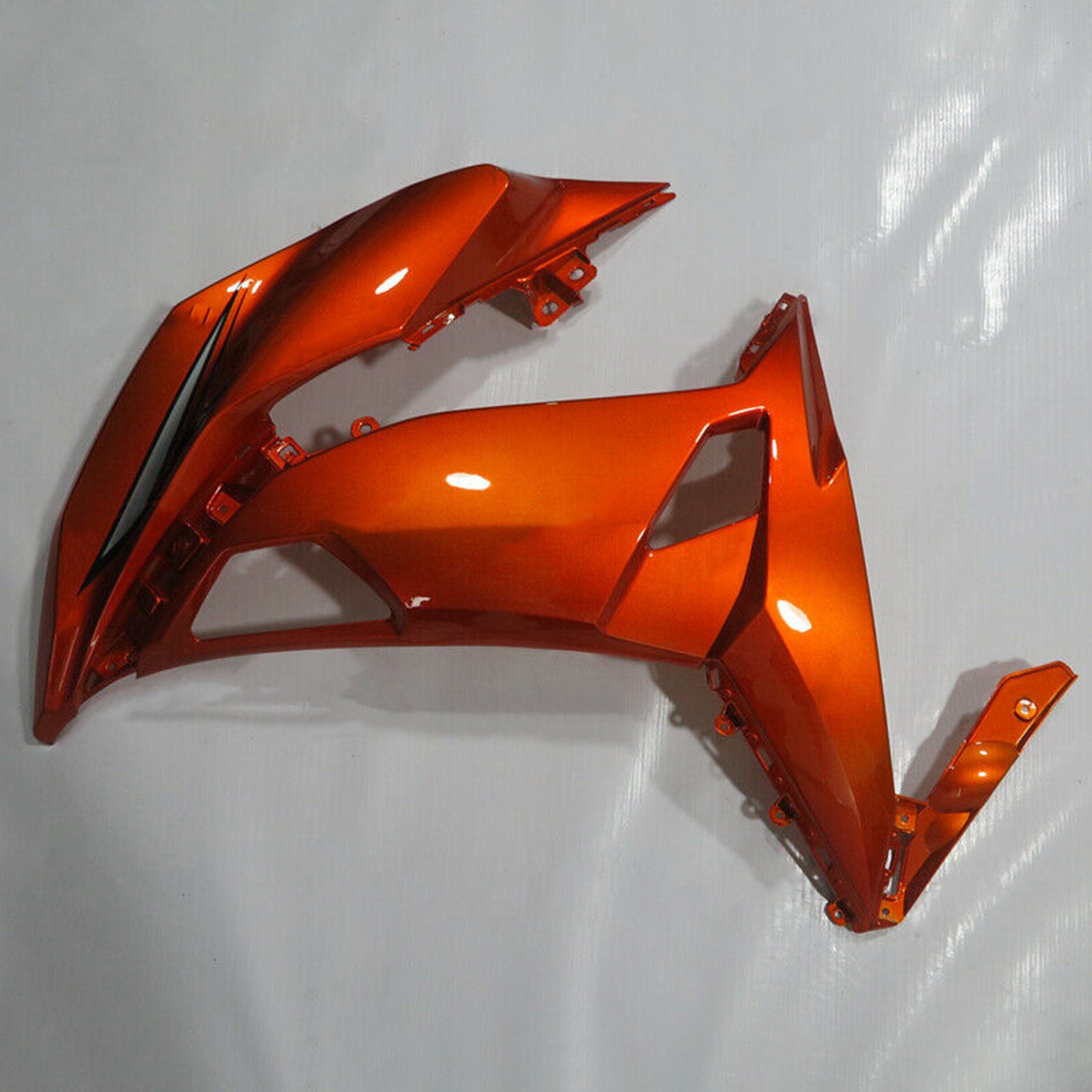 Amotopart Kawasaki ER6F/Ninja650R 2017-2019 Gloss Dark Orange Fairing Kit