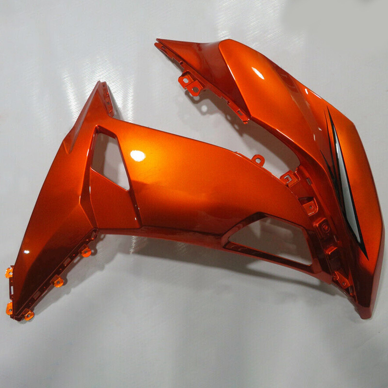 Amotopart Kawasaki ER6F/Ninja650R 2017-2019 Gloss Dark Orange Fairing Kit