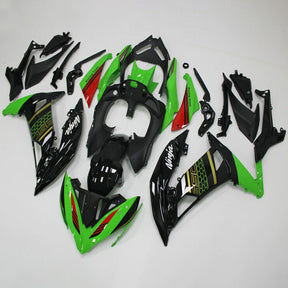 Amotopart Kawasaki ER6F/Ninja650R 2017-2019 Green&Black Fairing Kit