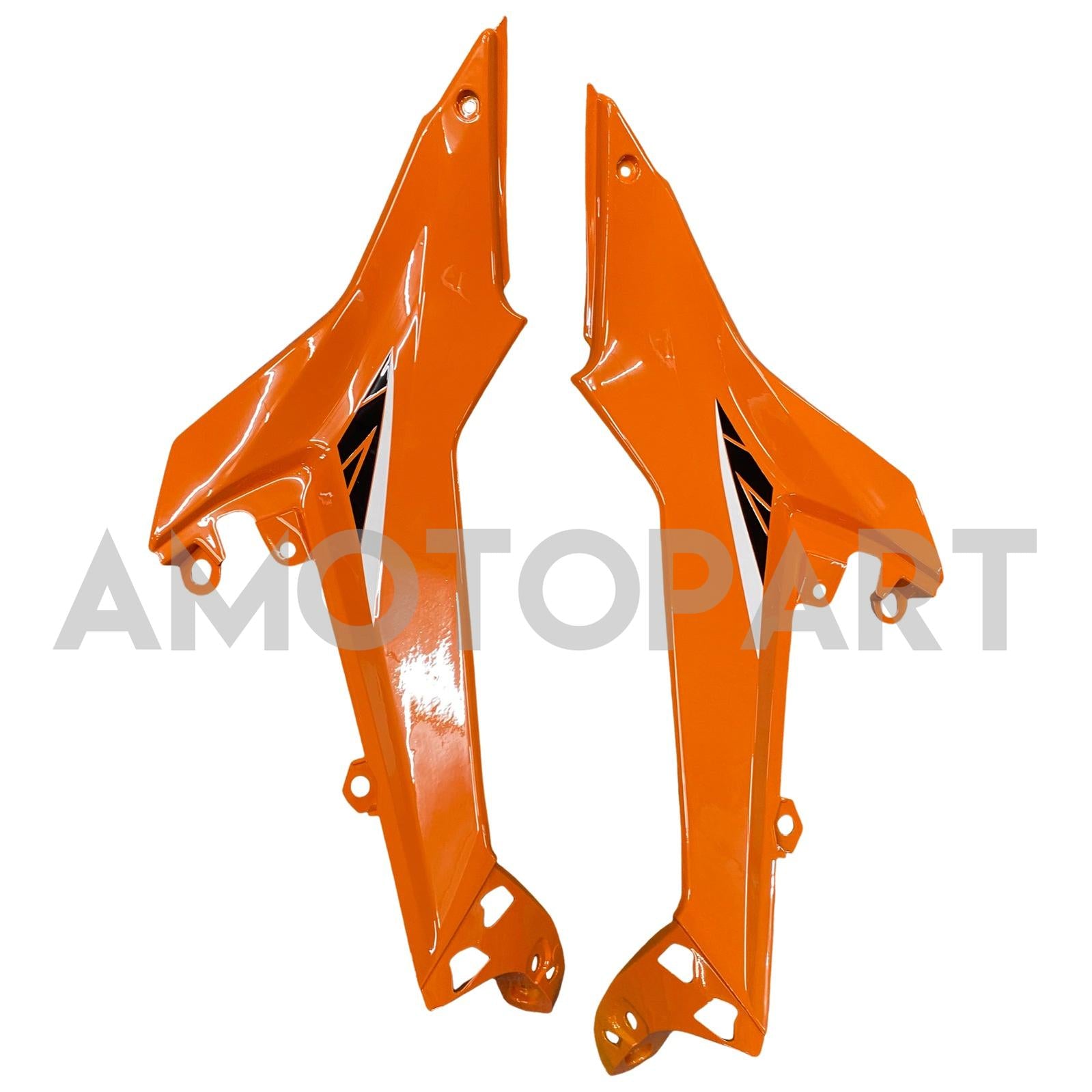 AMOTOPT KAWASAKI ER6F/NINJA650R 2017-2019 Kit de carenagem Orange & Black