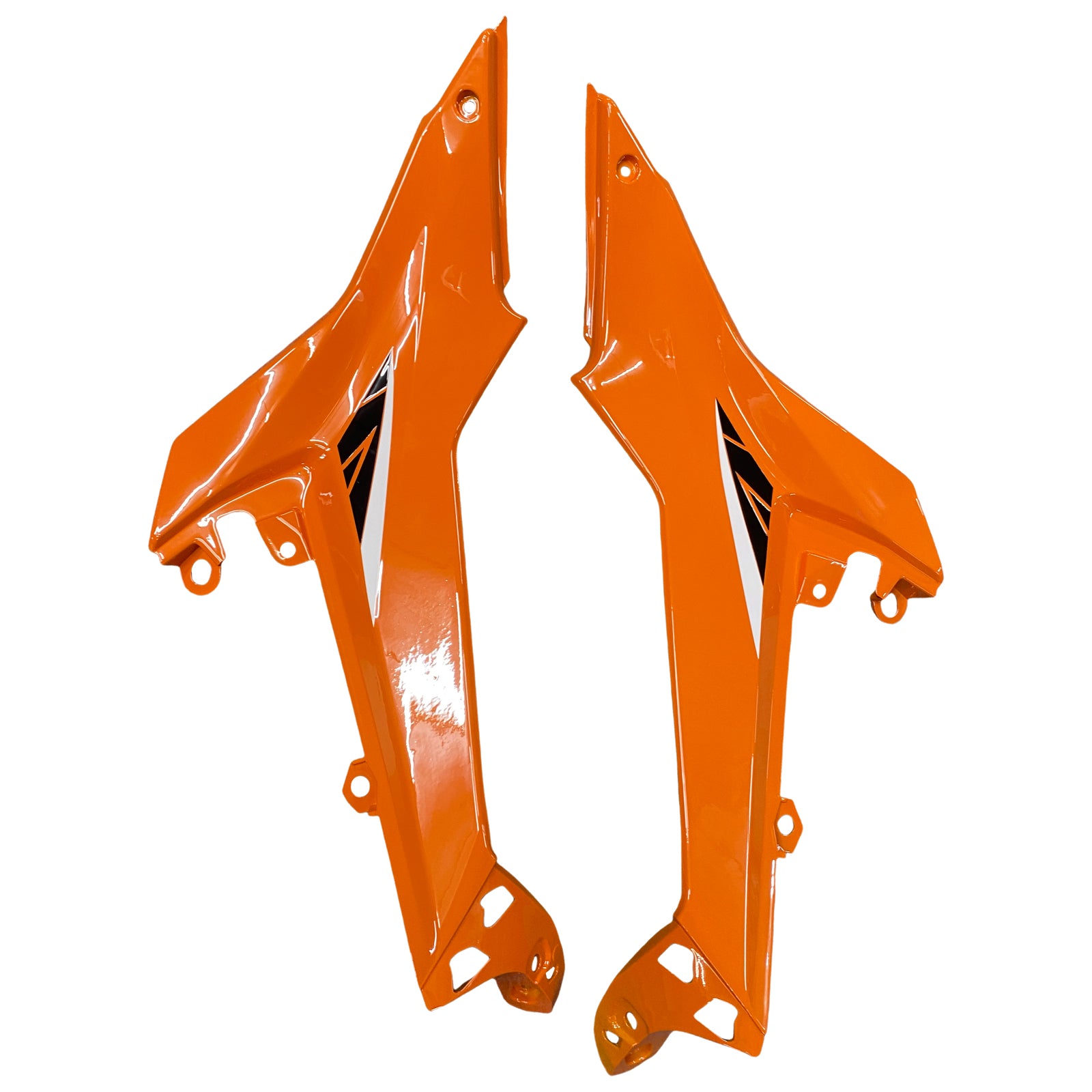 Amotopart Kawasaki ER6F/Ninja650R 2017–2019 Verkleidungsset in Orange und Schwarz