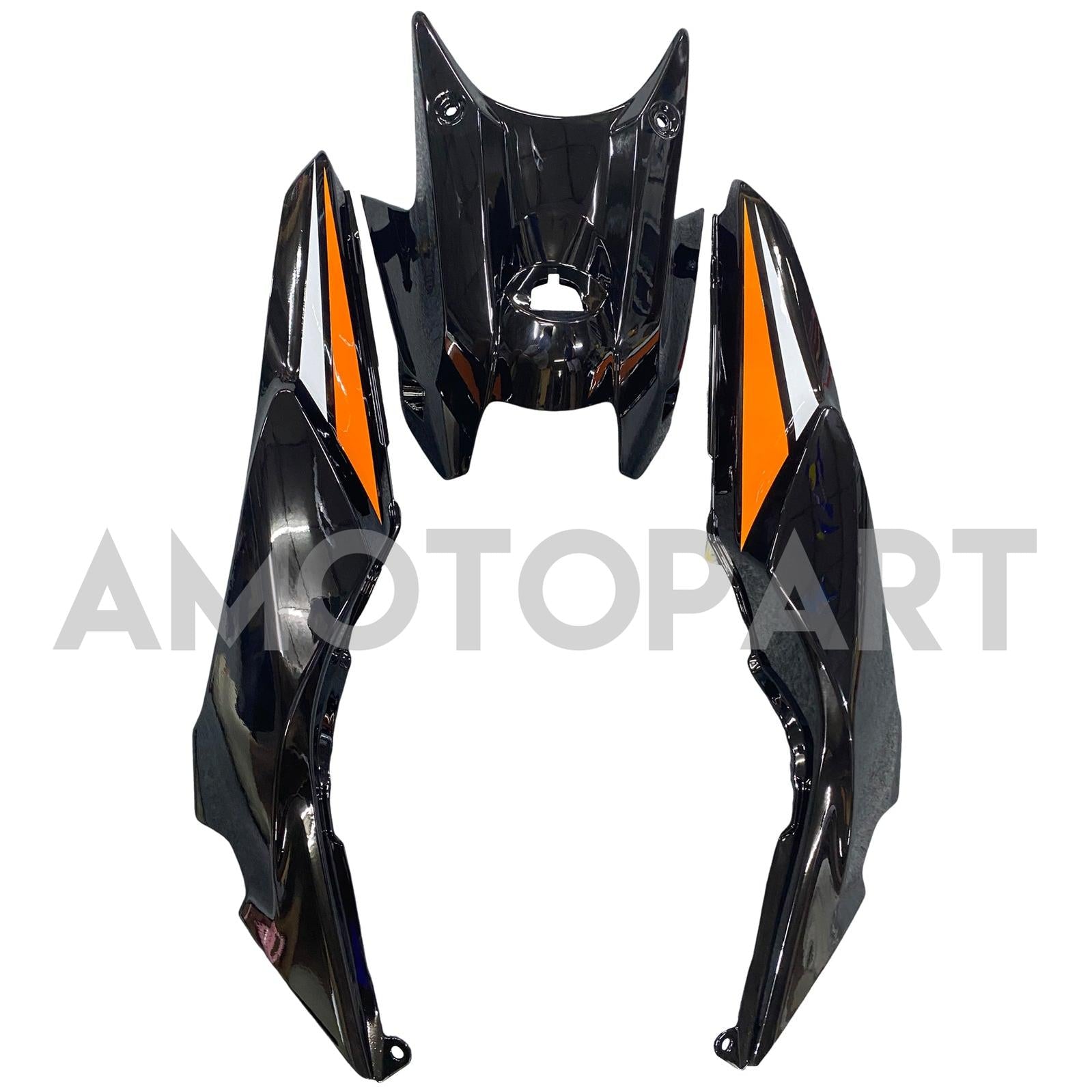 AMOTOPT KAWASAKI ER6F/NINJA650R 2017-2019 Kit de carenagem Orange & Black