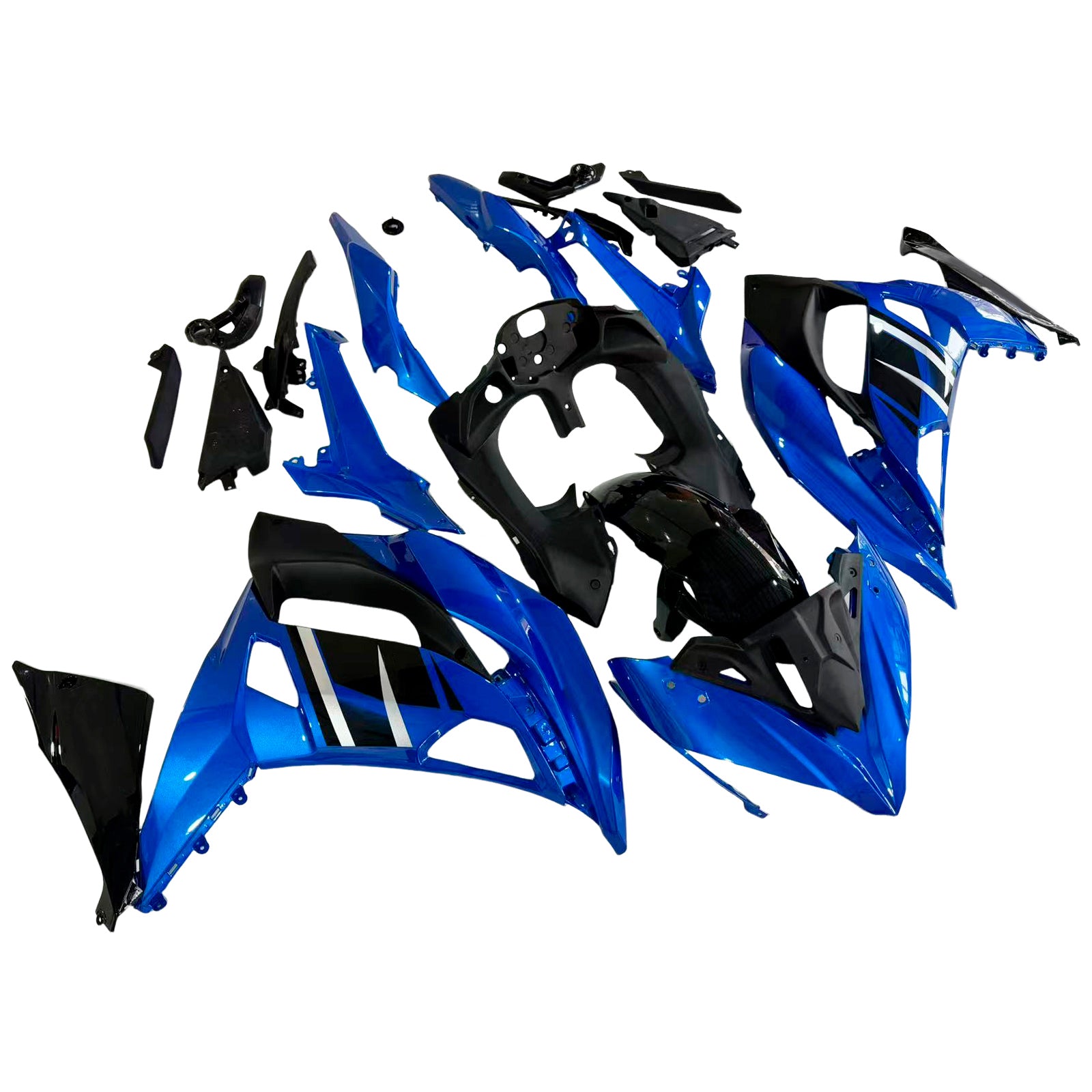 AMOTOPART KAWASAKI ER6F/NINJA650R 2017-2019 Glossy Blue Fairing Kit