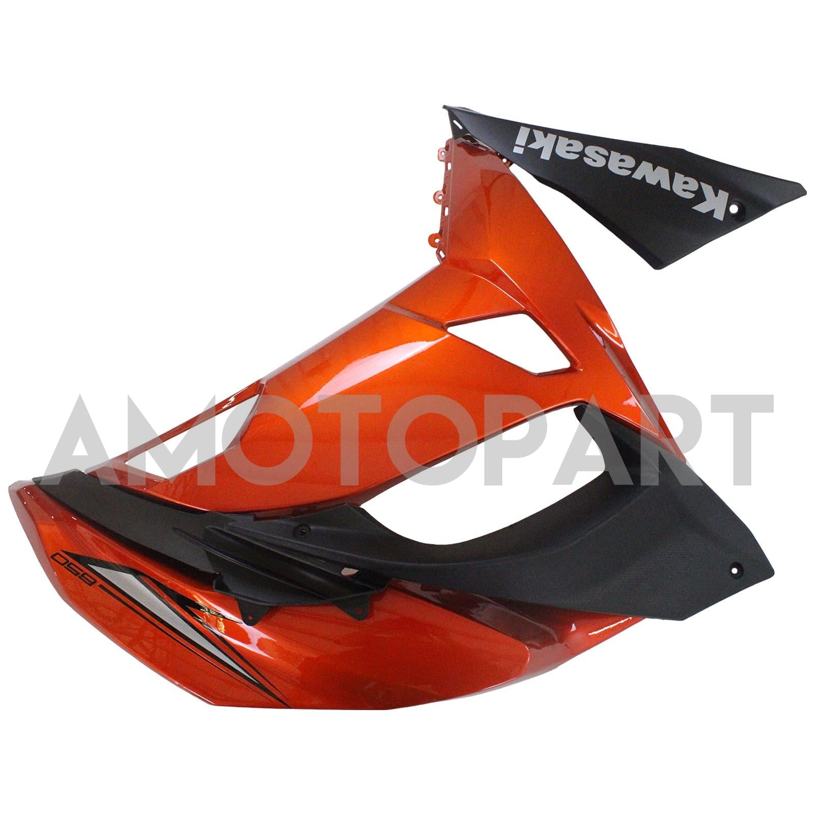 Amotopart Kawasaki ER6F/Ninja650R 2017-2019 Kit de carenado naranja brillante