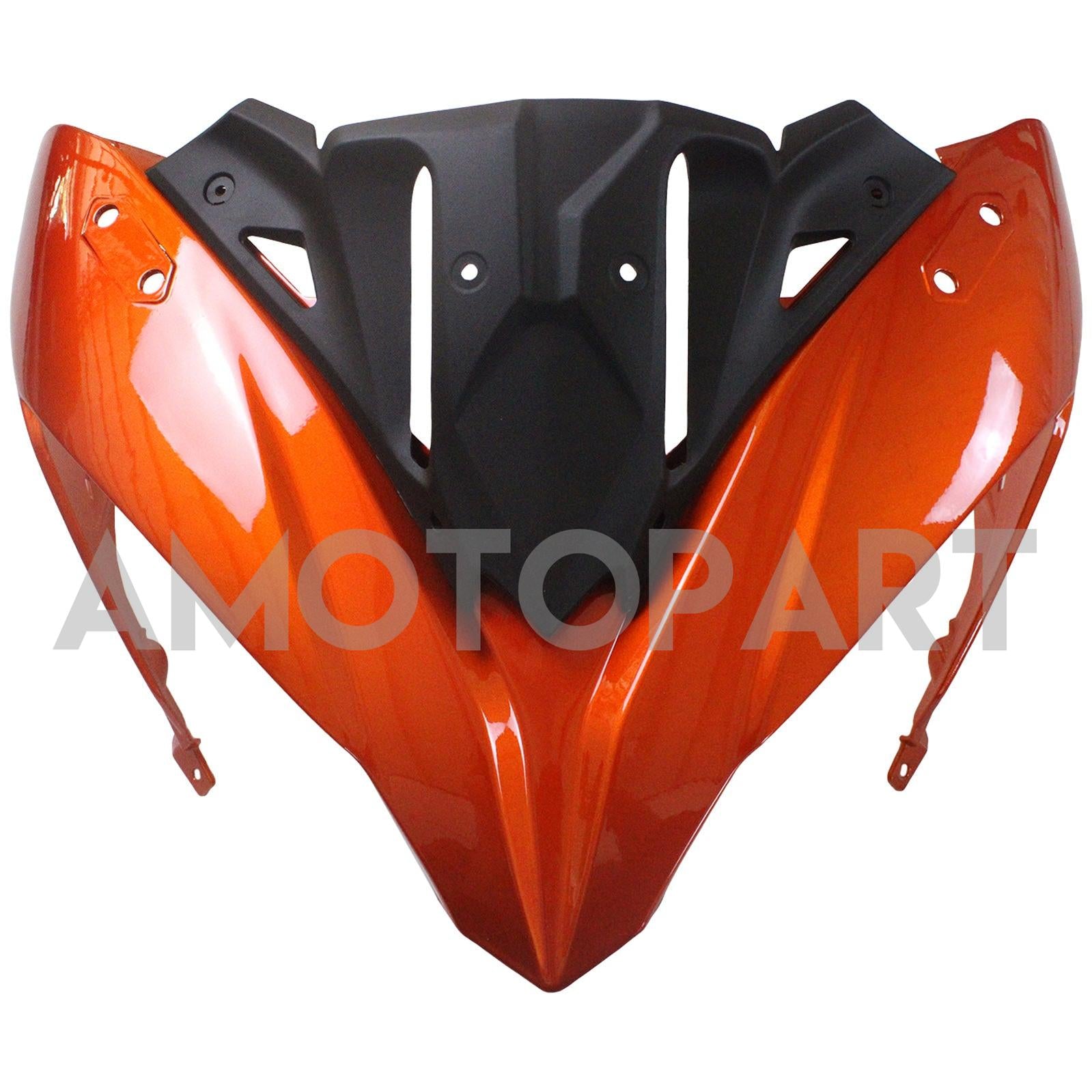 Amotopart Kawasaki ER6F/Ninja650R 2017-2019 Kit de carenado naranja brillante