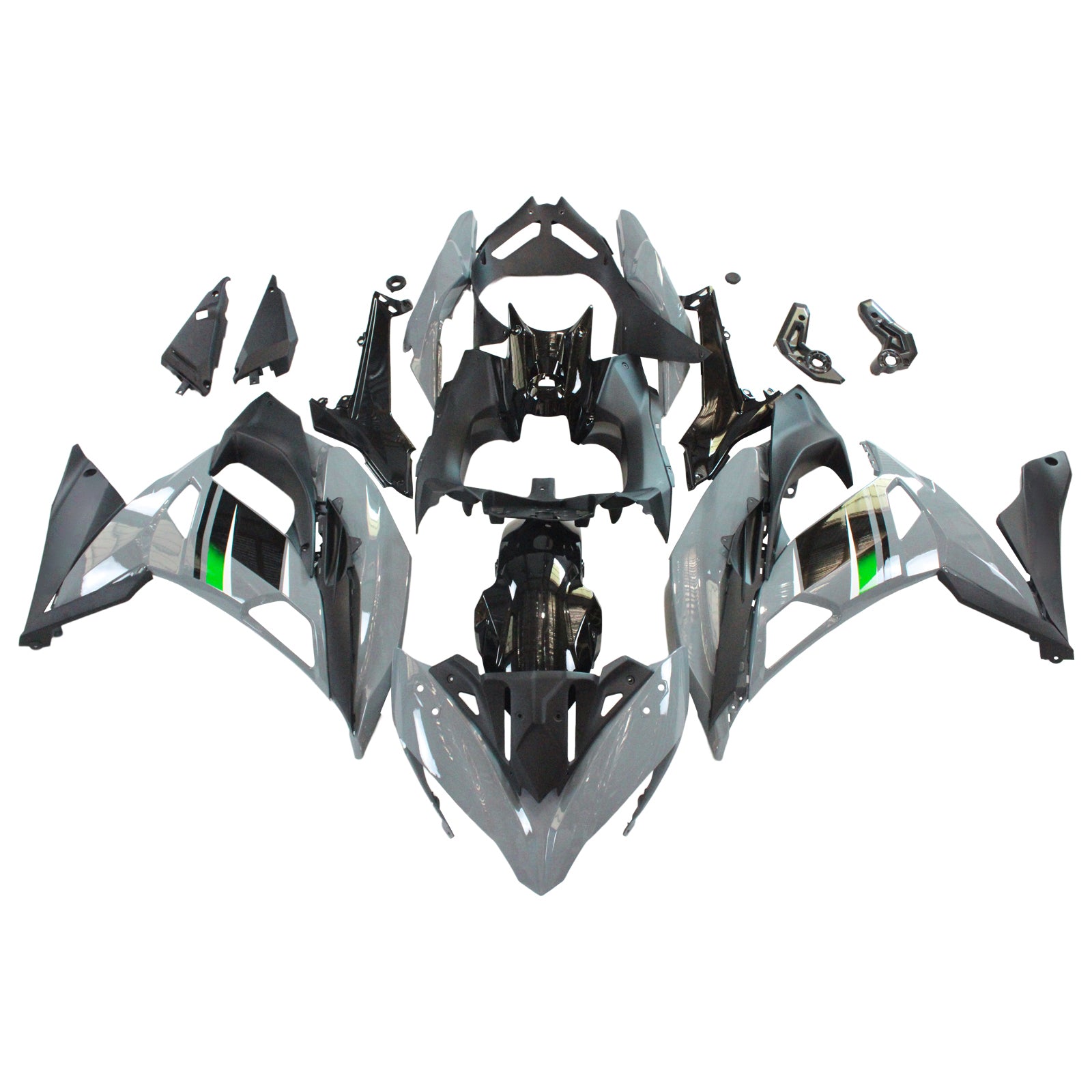 Amotopart Kawasaki ER6F/Ninja650R 2017-2019 Gray Fairing Kit