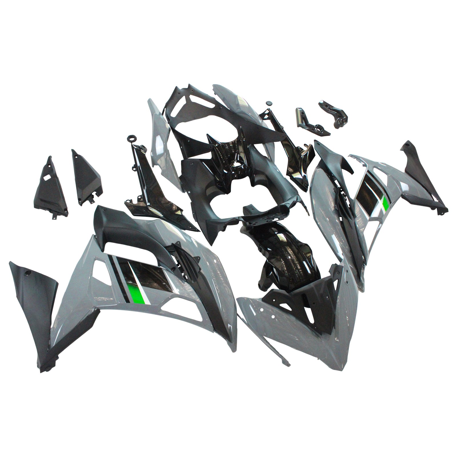 Amotopart Kawasaki ER6F/Ninja650R 2017-2019 Grey Fairing Kit