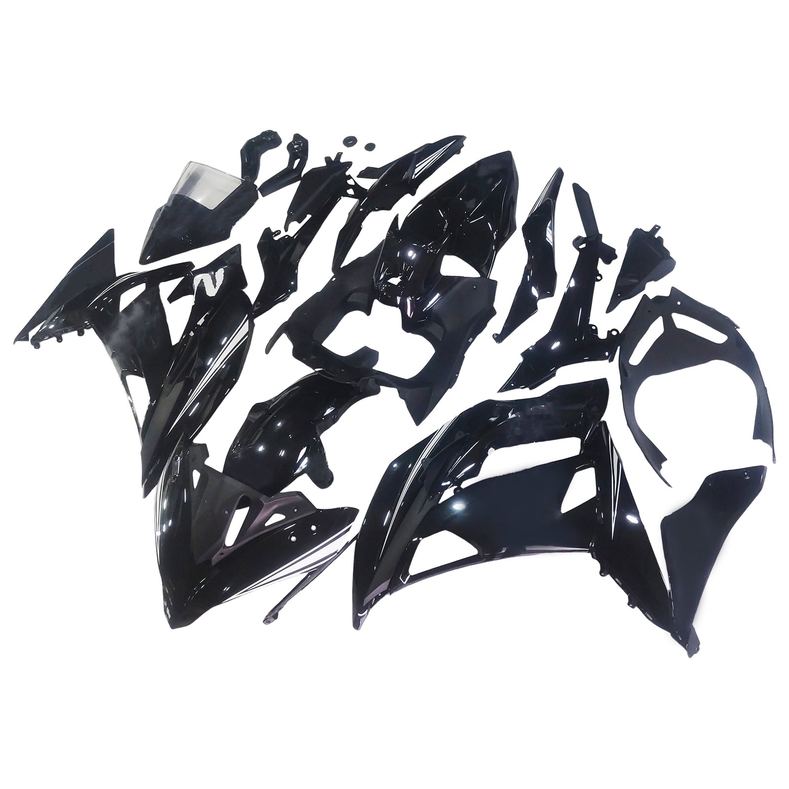 Amotopart 2017-2019 Kawasaki ER6F/Ninja 650R ブラック スタイル 1 フェアリングキット