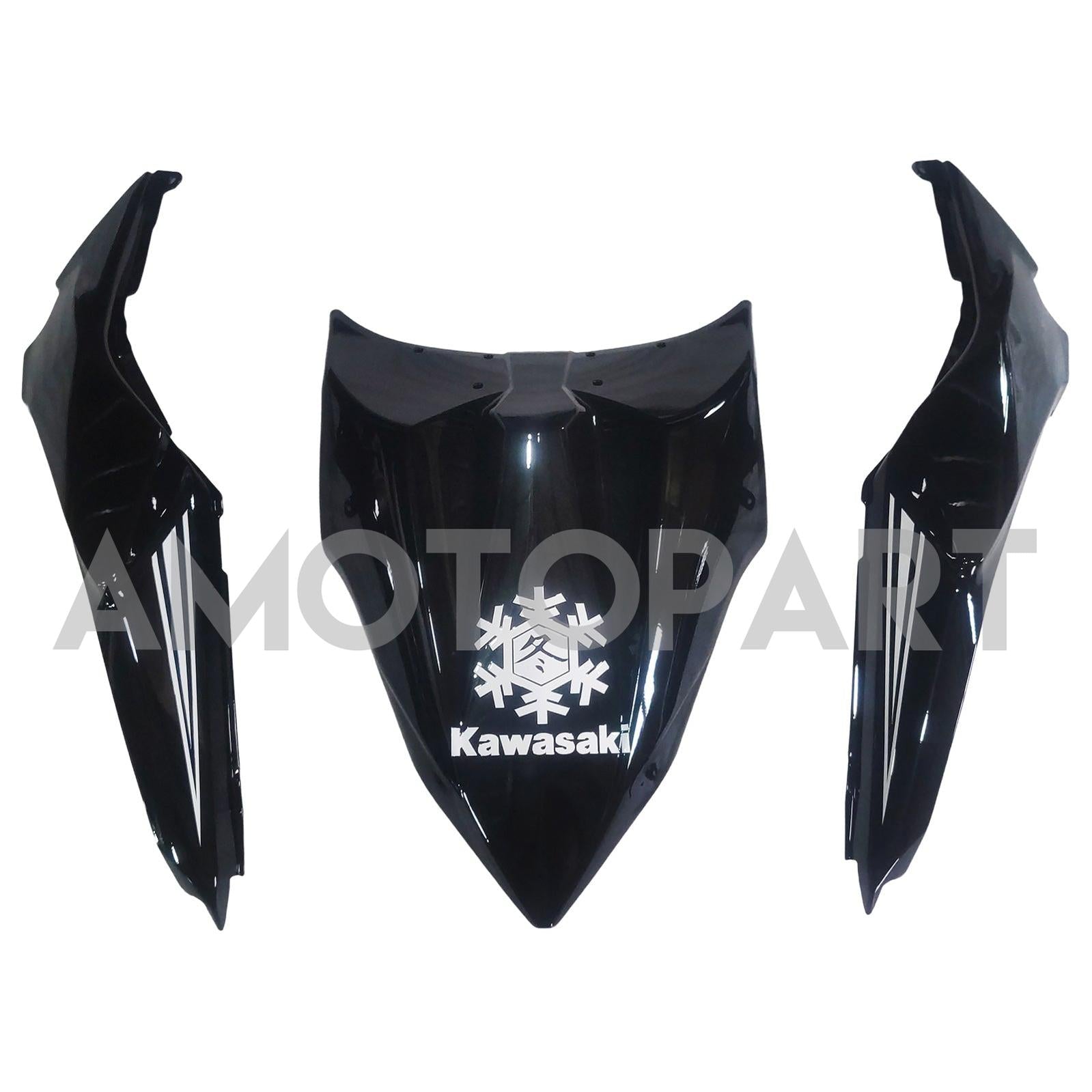 Amotopart 2017-2019 Kawasaki ER6F/NINJA 650R Black Style 1 Fairing Kit
